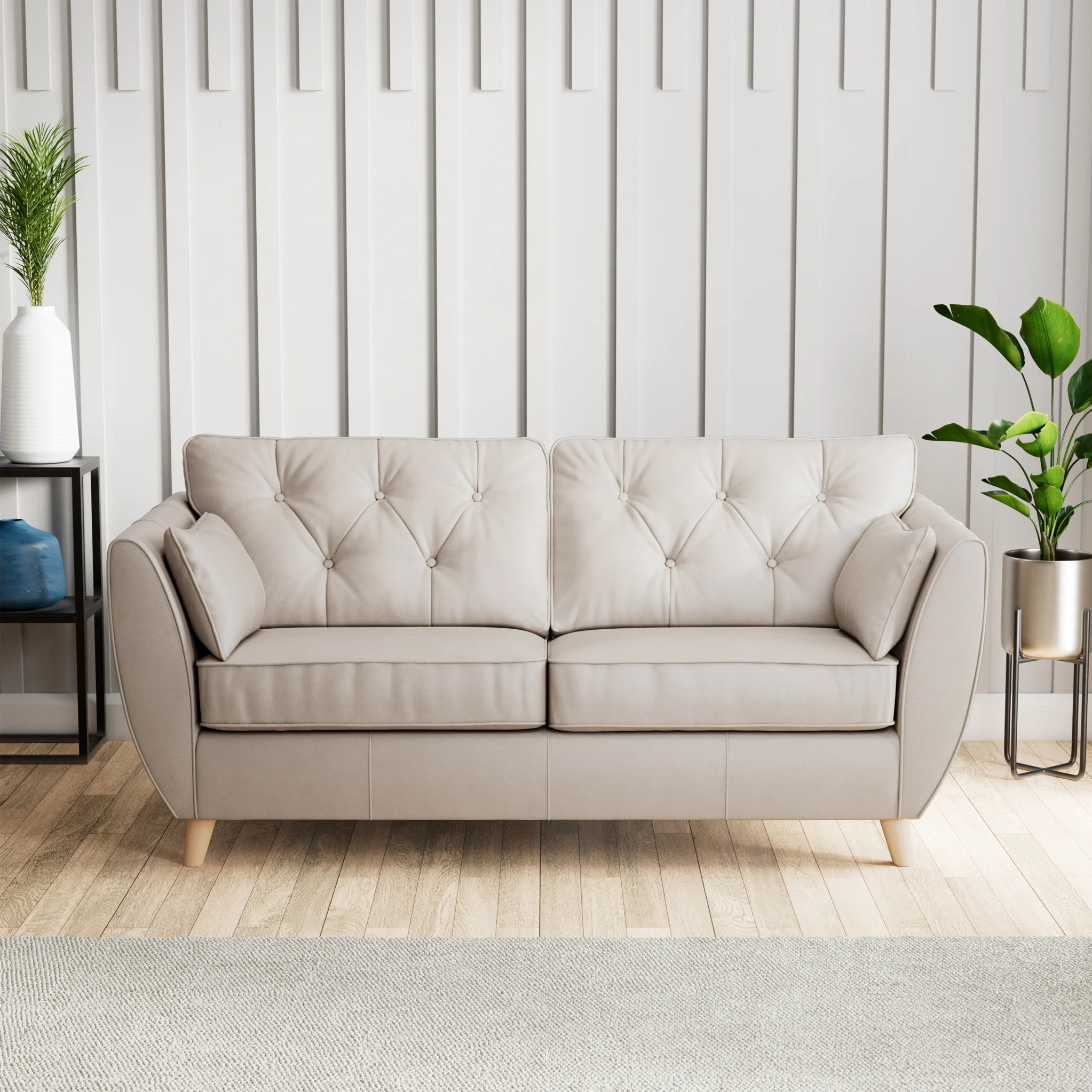 Edison Leather 3 Seater Sofa - Image 2