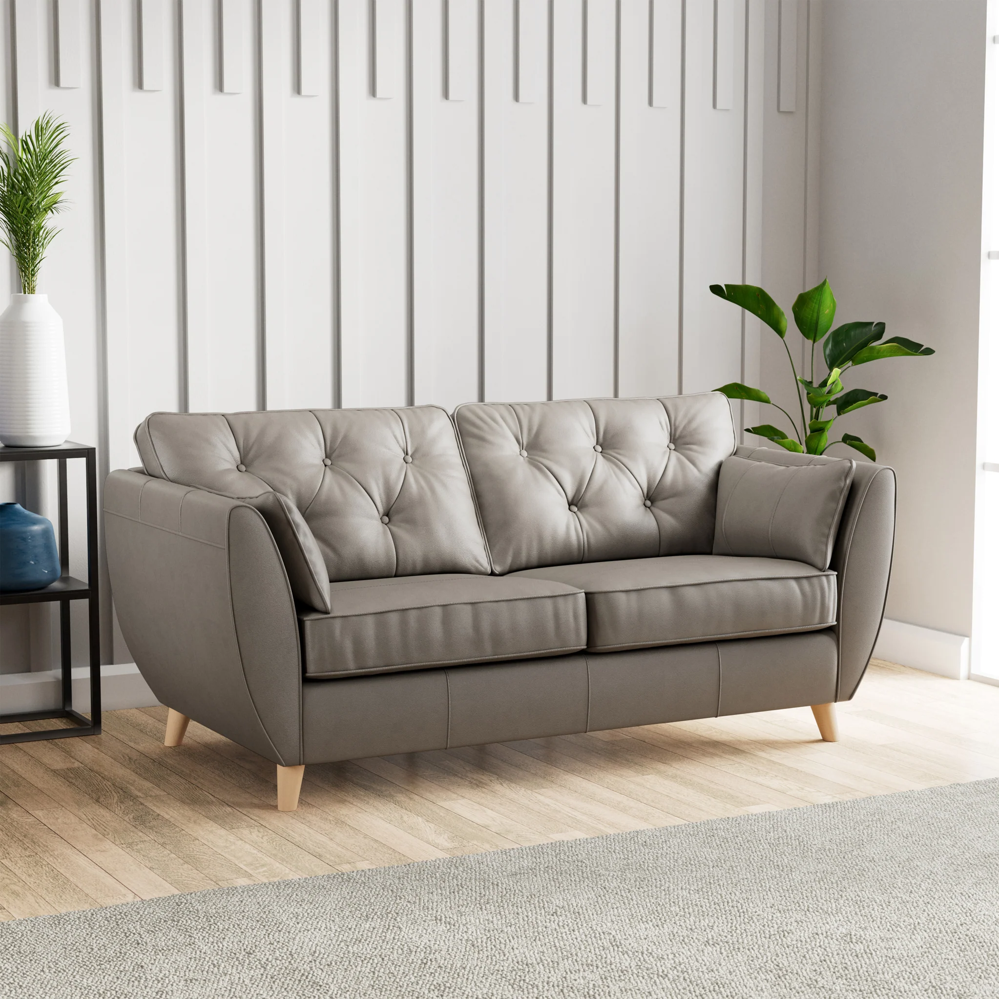 Edison Leather 3 Seater Sofa - Image 32