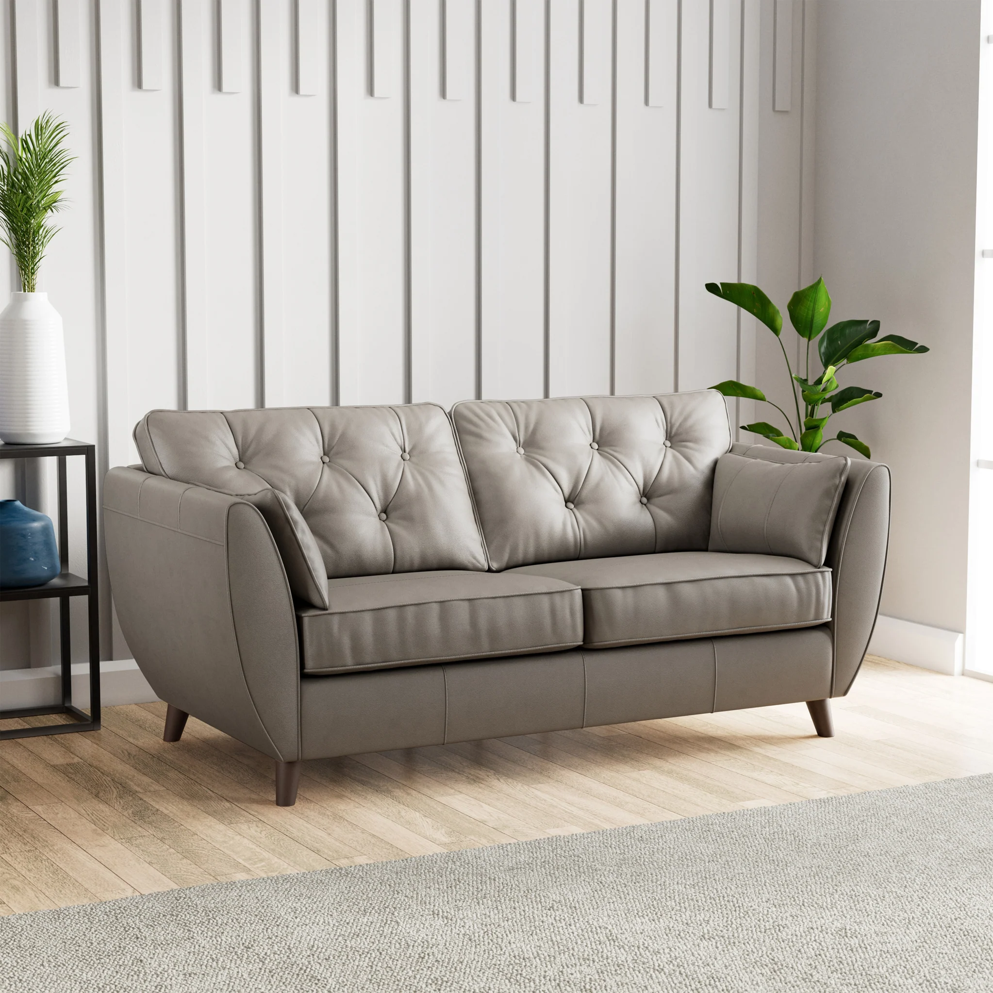 Edison Leather 3 Seater Sofa - Image 36