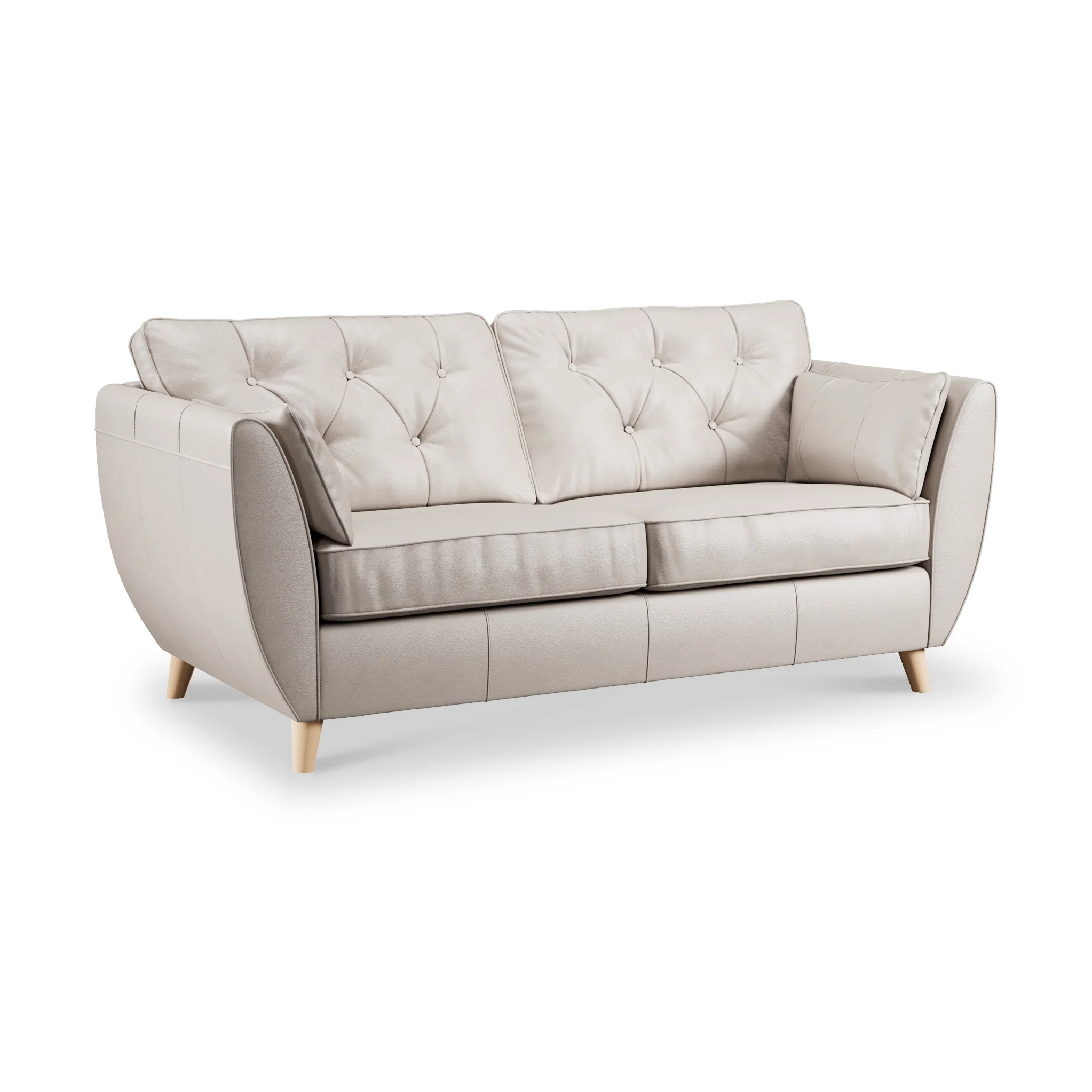 Edison Leather 3 Seater Sofa - Image 4
