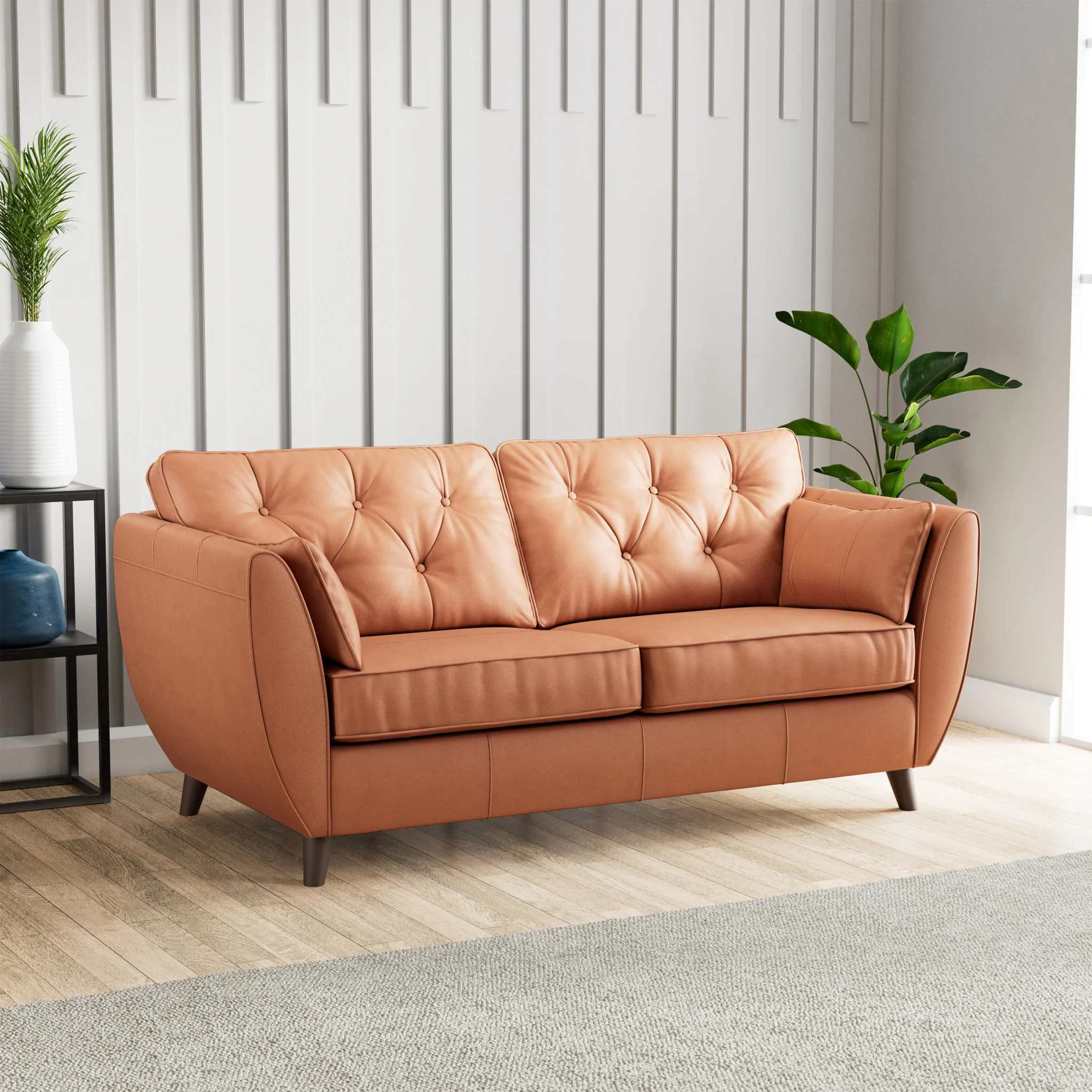 Edison Leather 3 Seater Sofa - Image 46