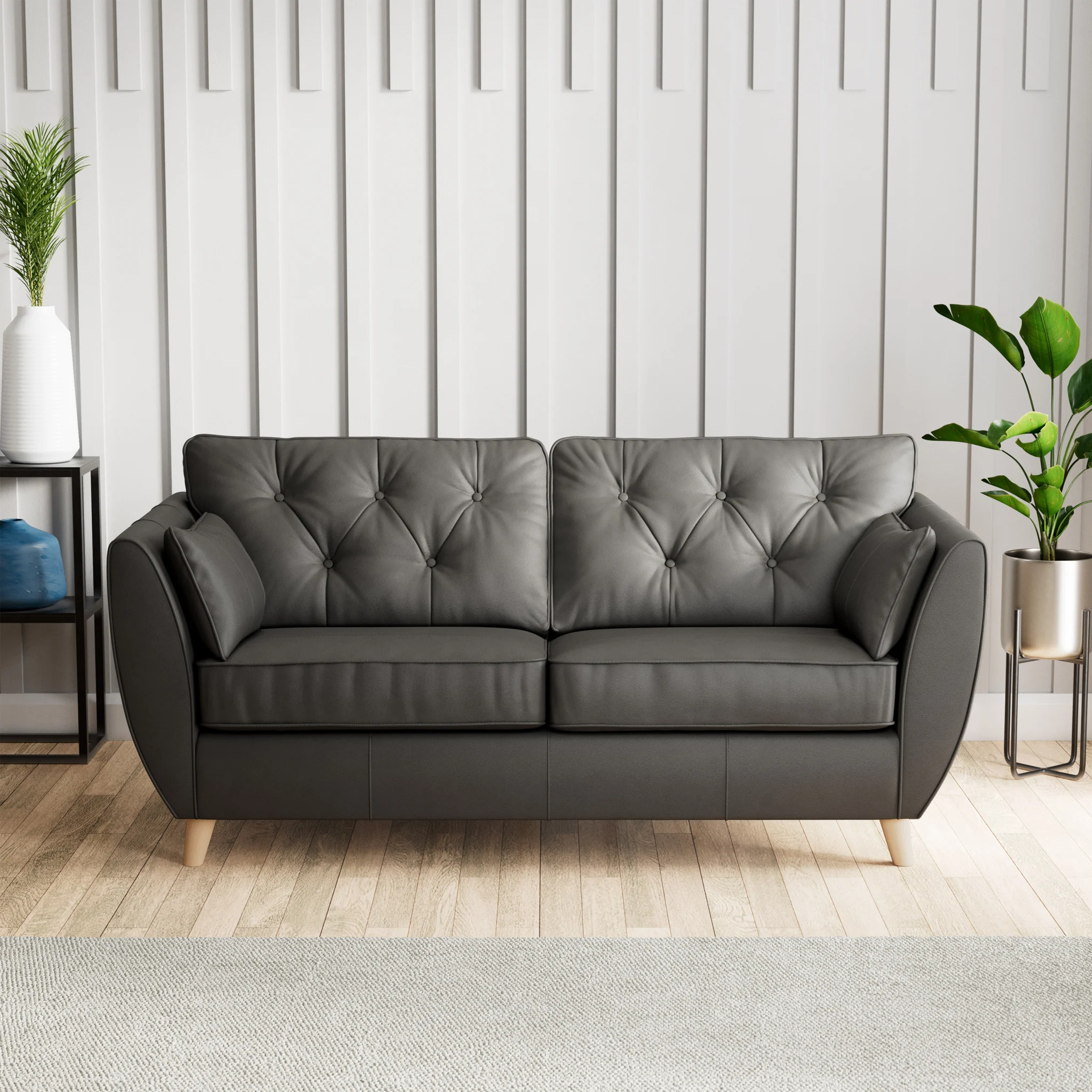Edison Leather 3 Seater Sofa - Image 53