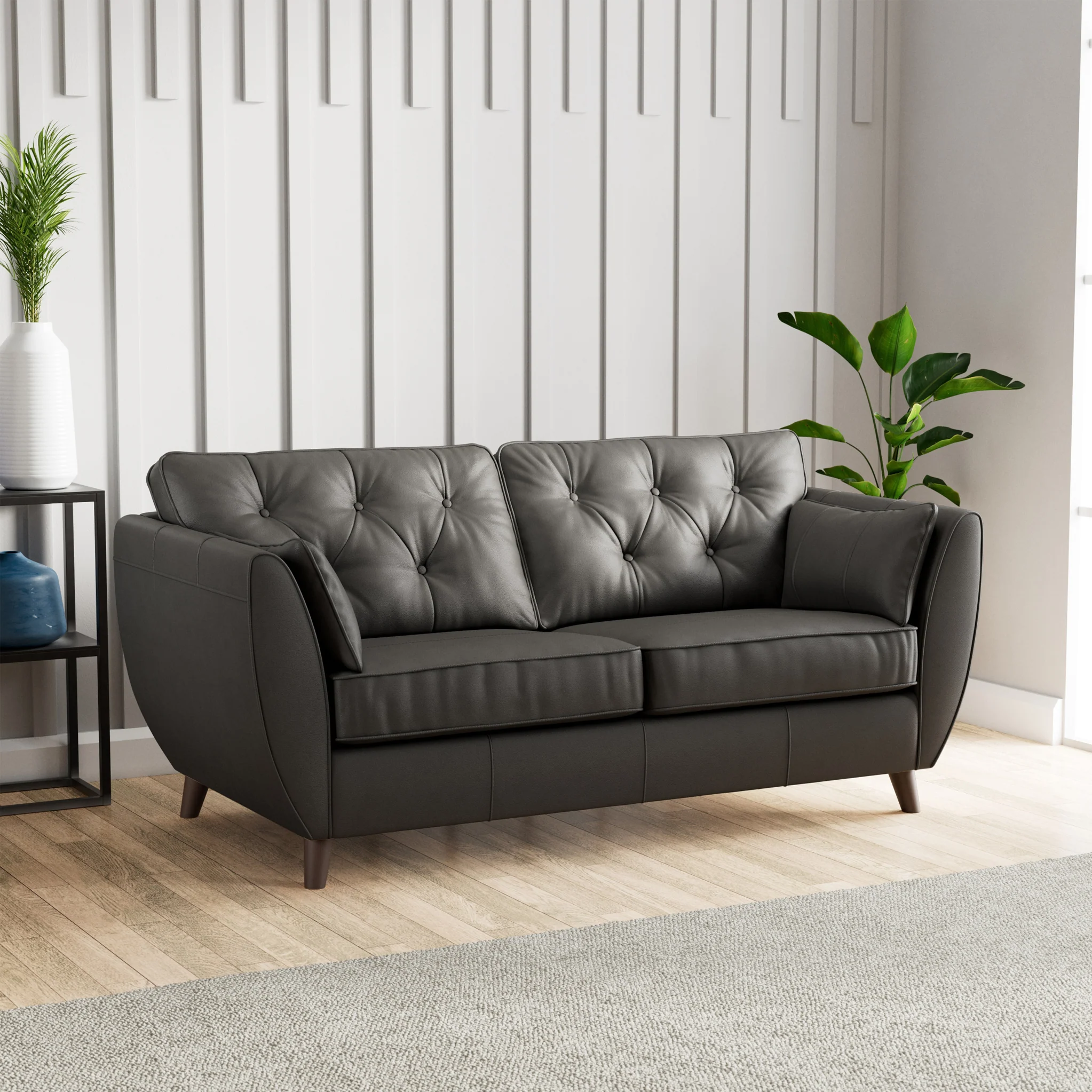 Edison Leather 3 Seater Sofa - Image 56
