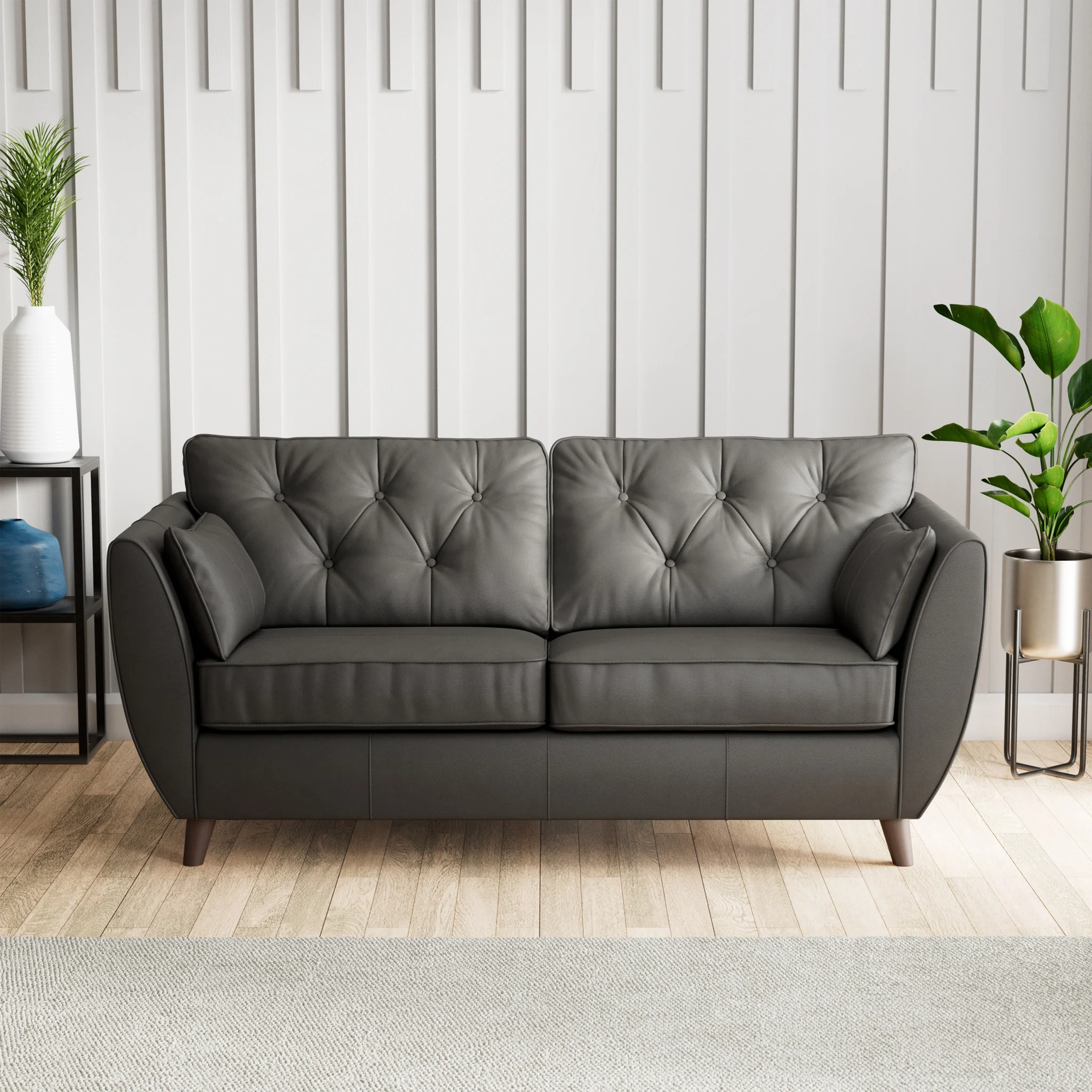 Edison Leather 3 Seater Sofa - Image 57