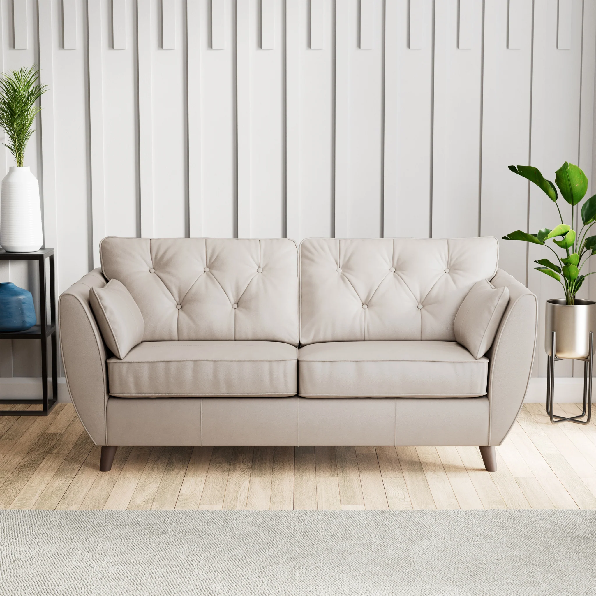 Edison Leather 3 Seater Sofa - Image 6