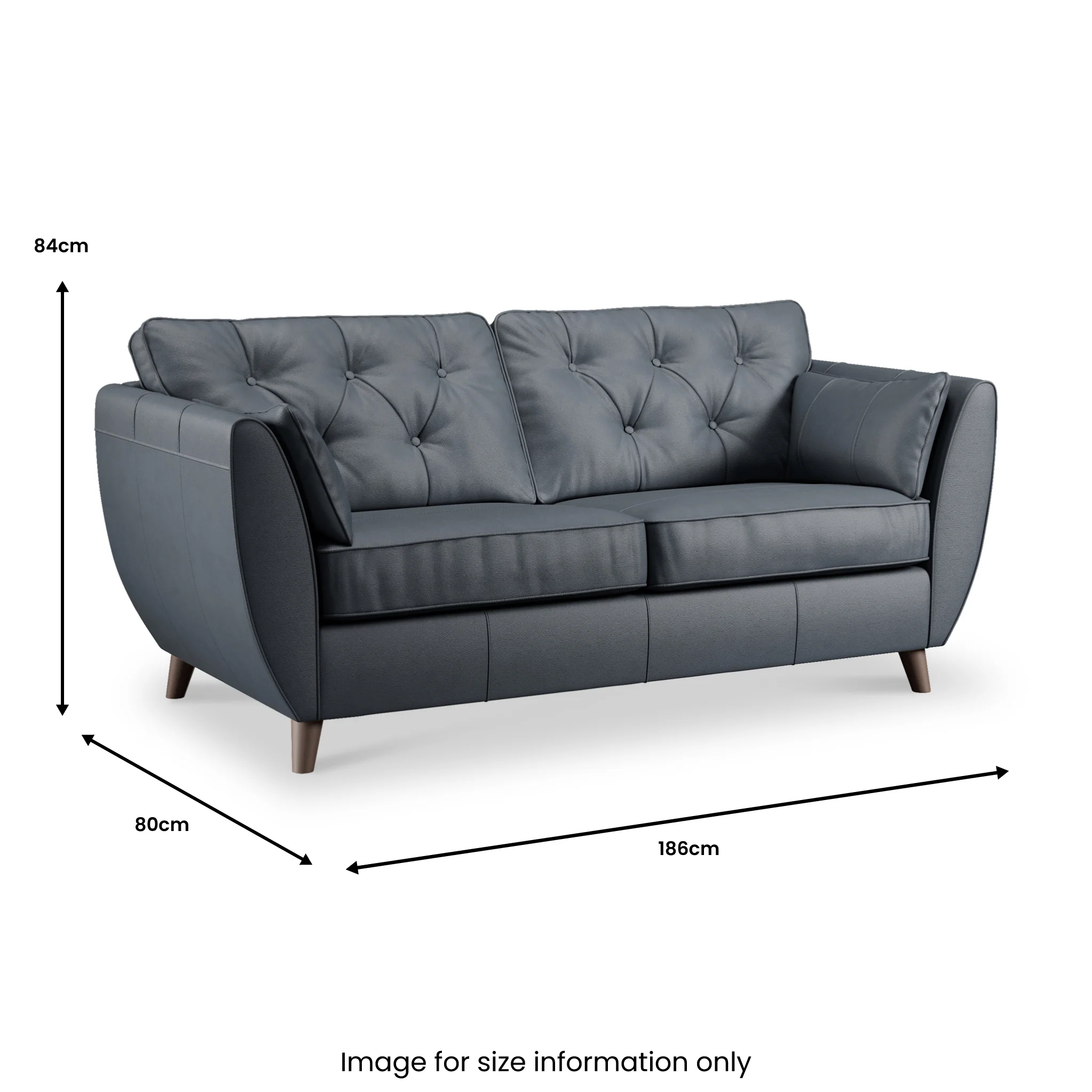 Edison Leather 3 Seater Sofa - Image 61