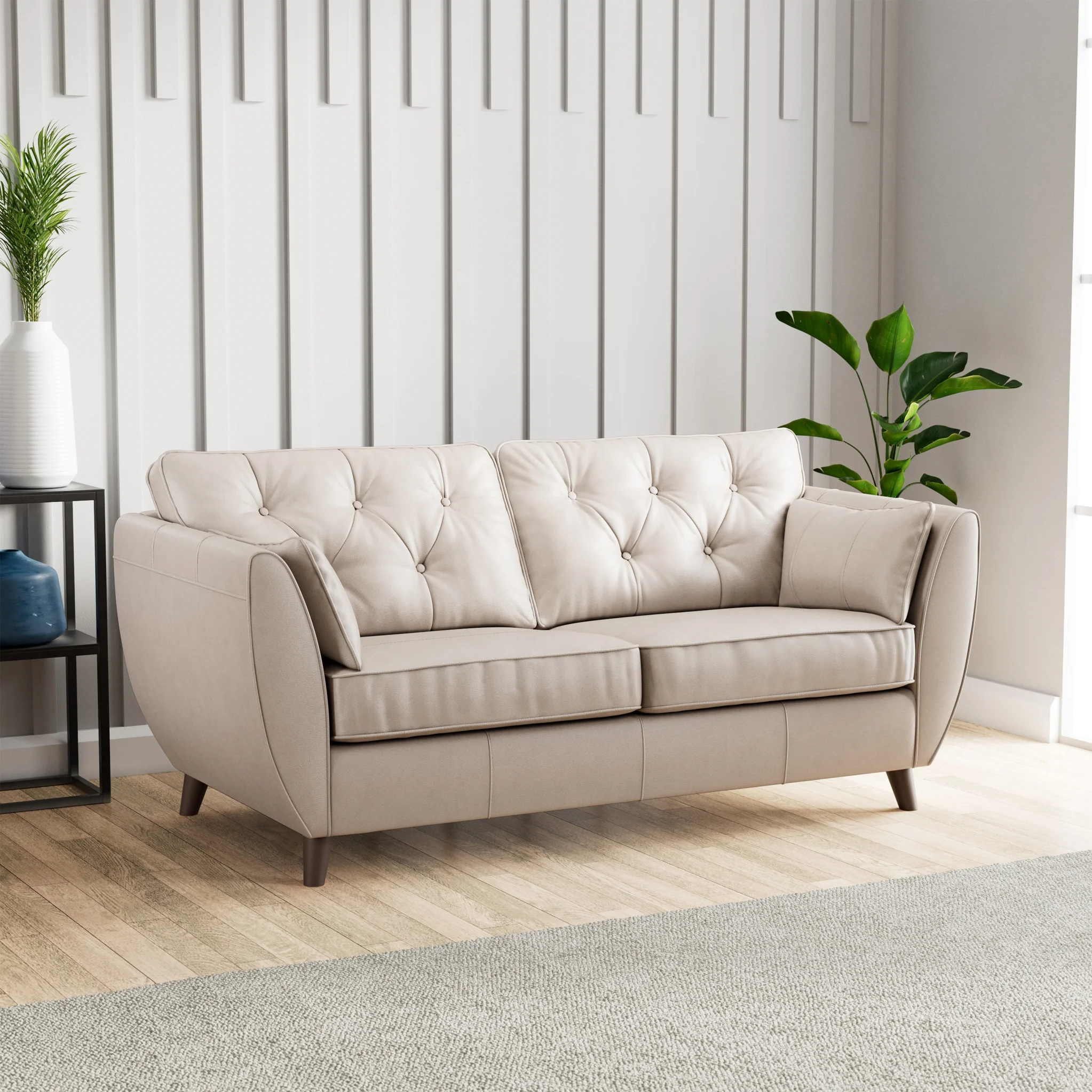 Edison Leather 3 Seater Sofa - Image 7