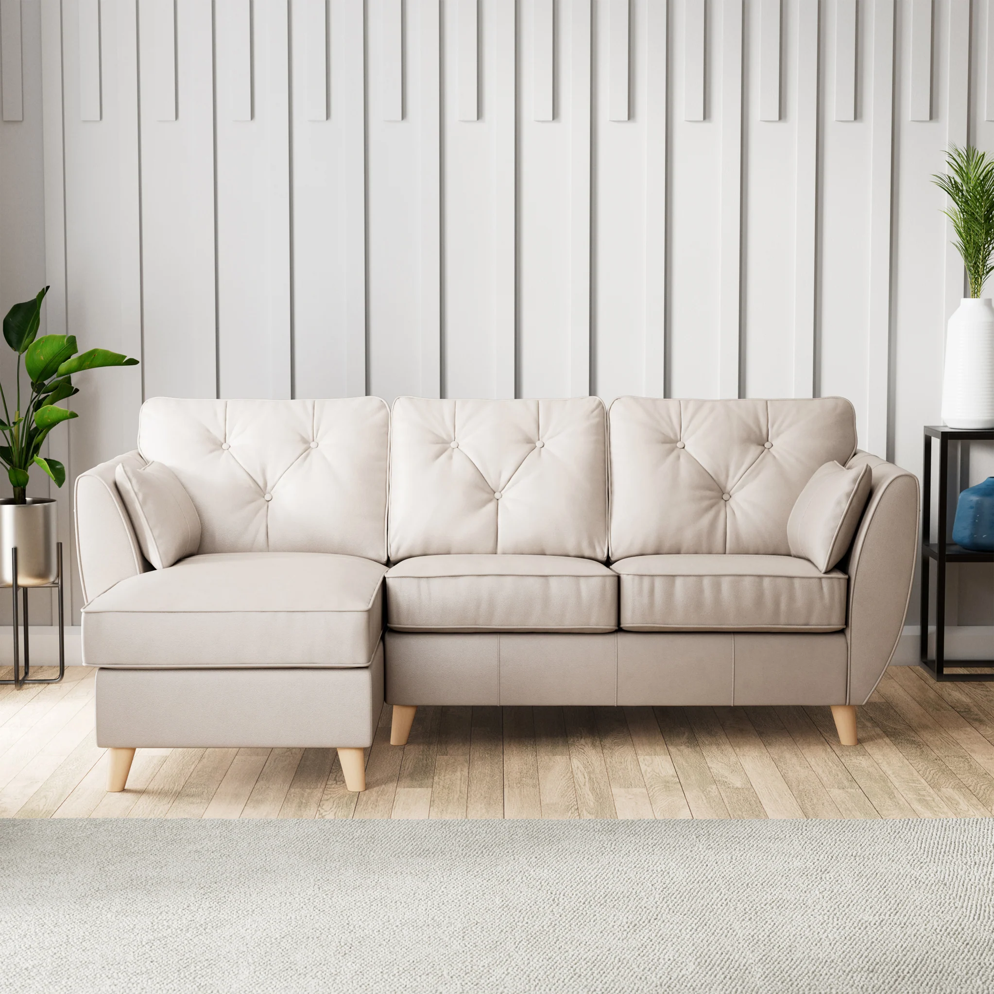 Edison Leather Chaise Sofa - Image 100