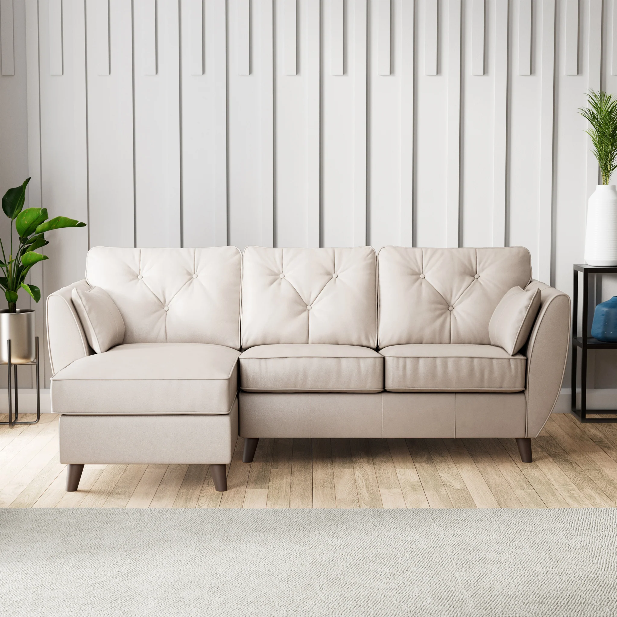 Edison Leather Chaise Sofa - Image 104