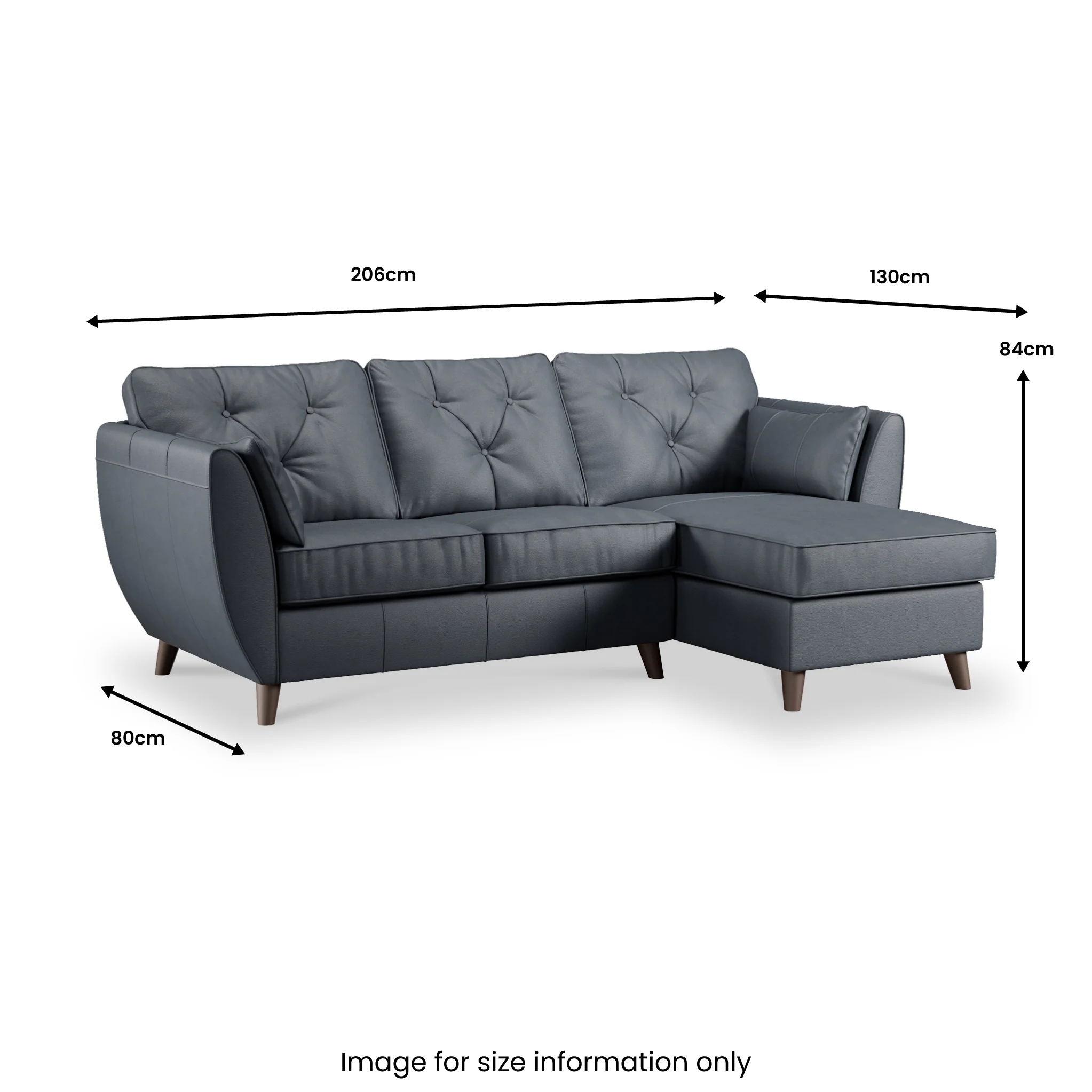 Edison Leather Chaise Sofa - Image 108