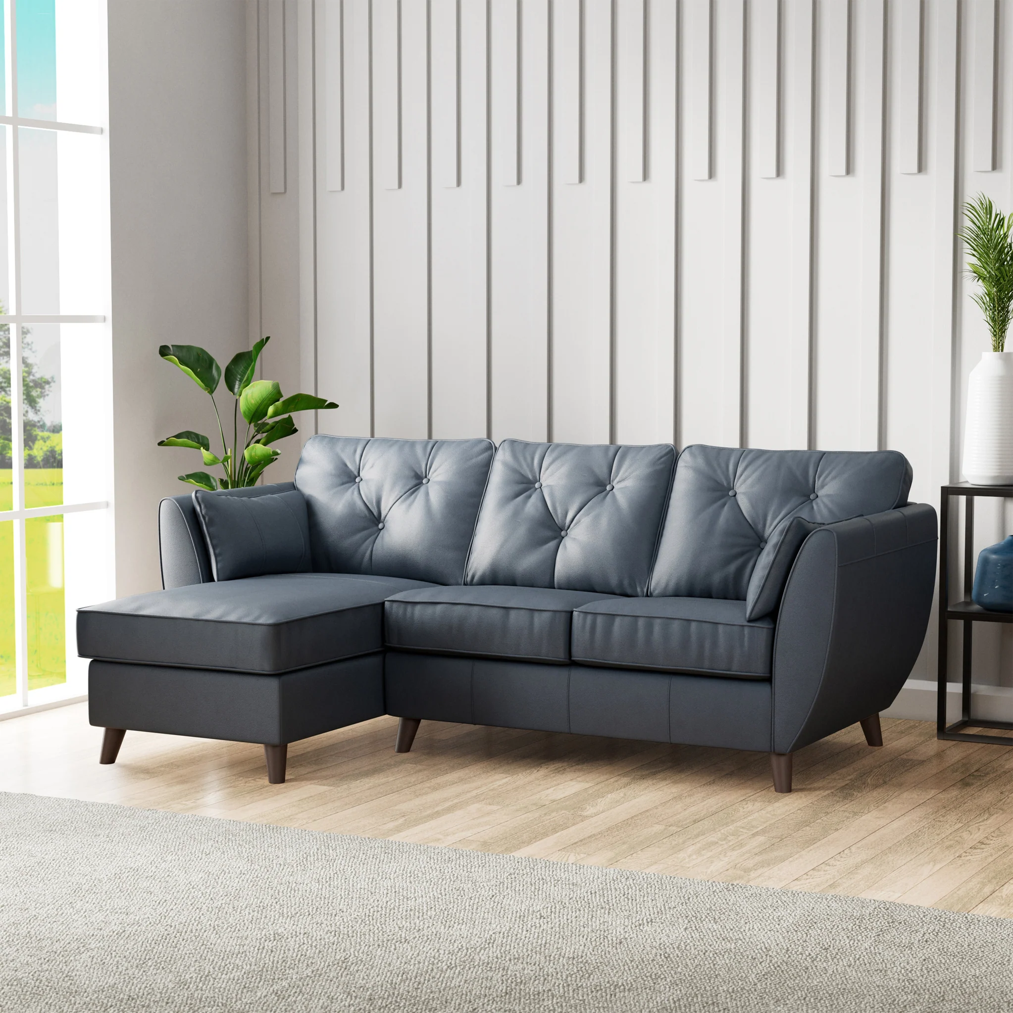 Edison Leather Chaise Sofa - Image 14