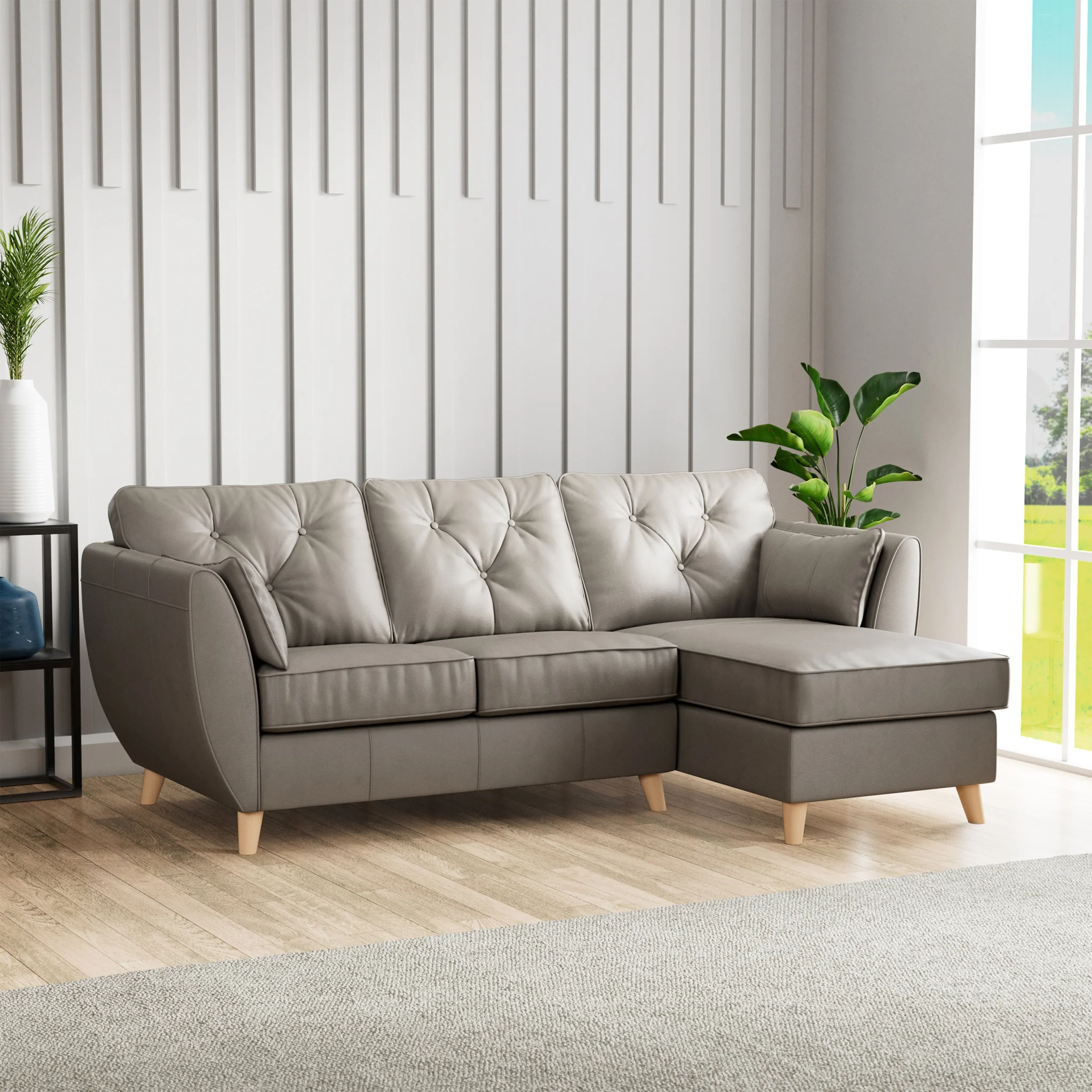 Edison Leather Chaise Sofa - Image 20