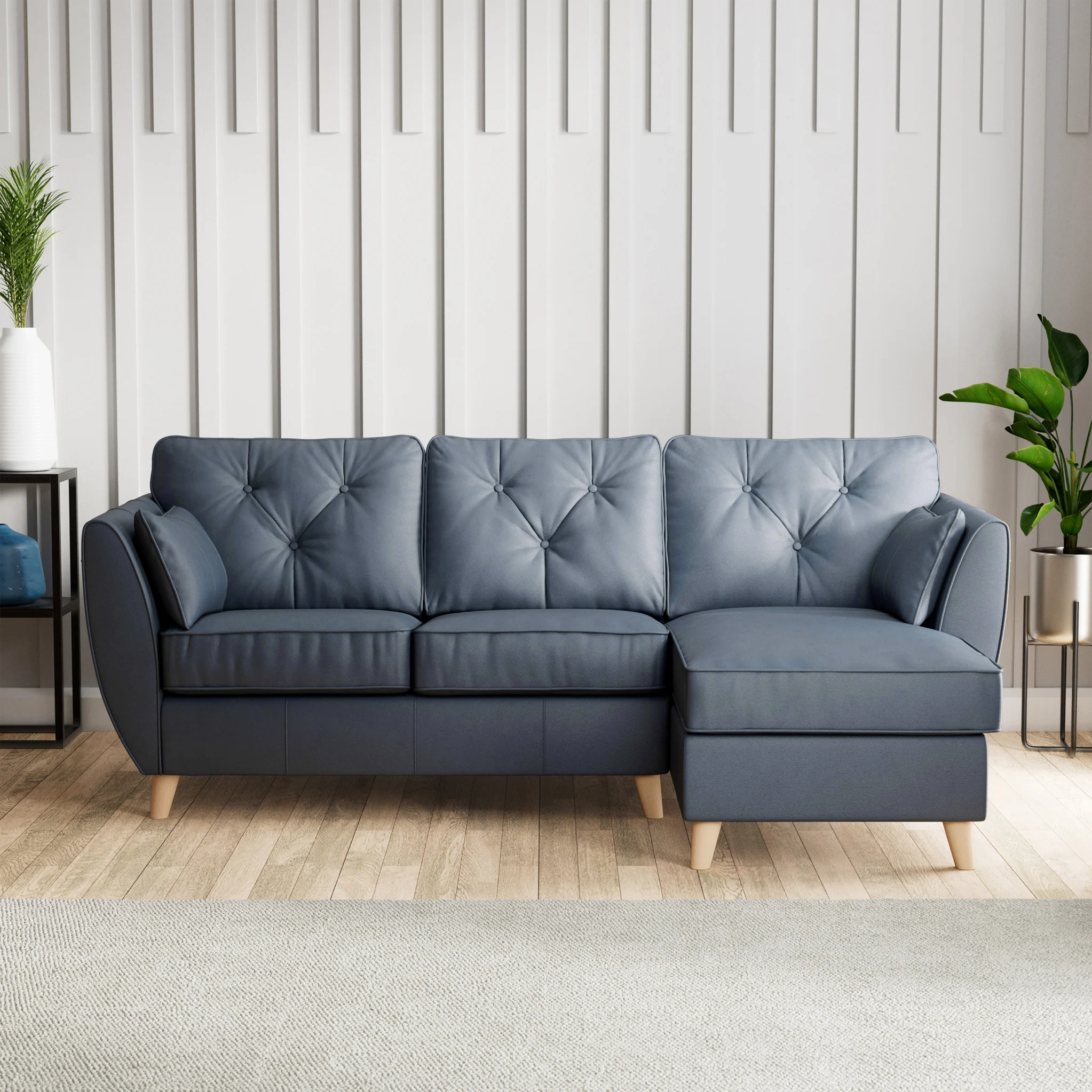 Edison Leather Chaise Sofa - Image 3