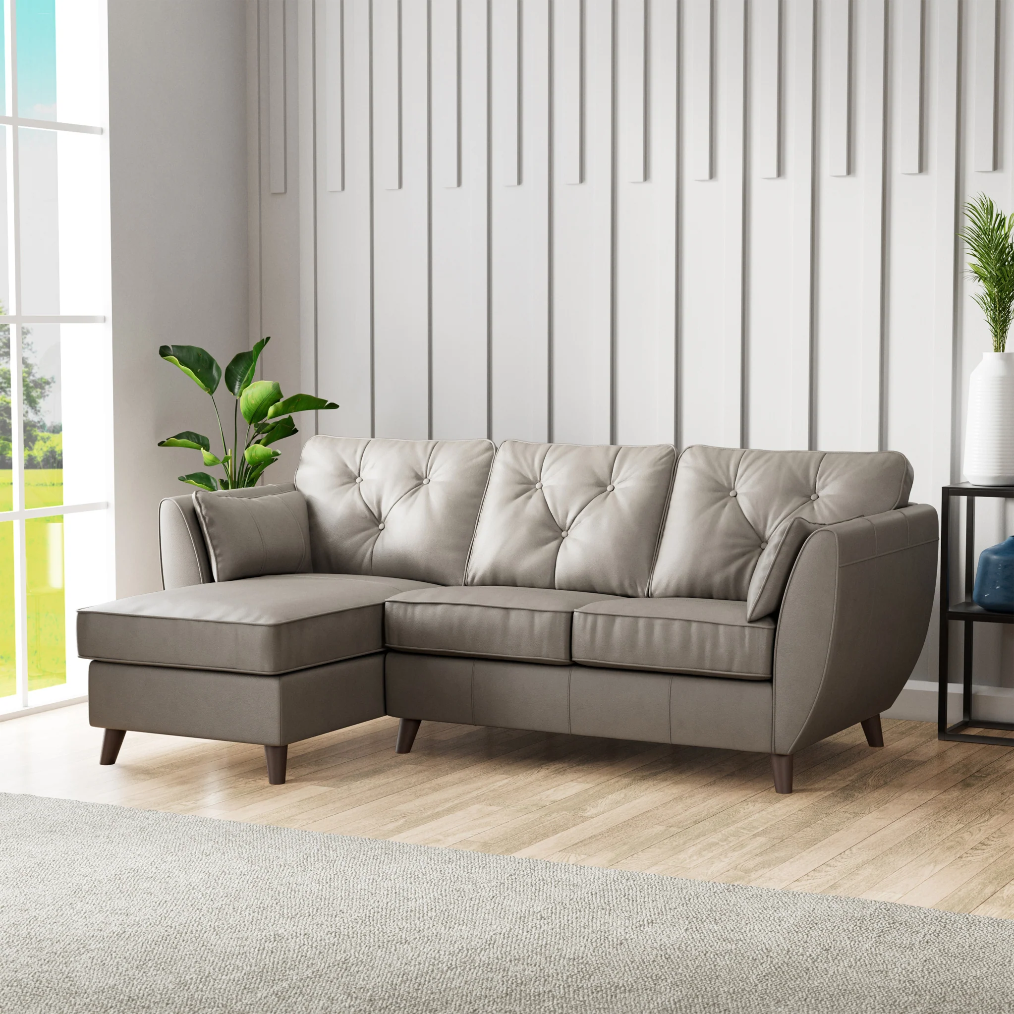 Edison Leather Chaise Sofa - Image 32