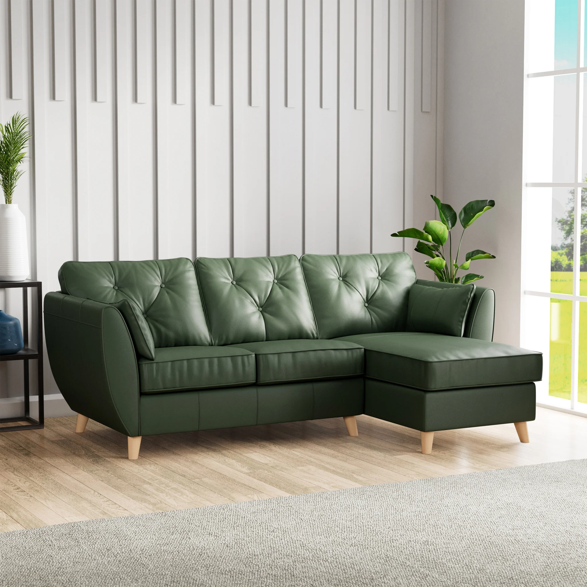 Edison Leather Chaise Sofa - Image 38