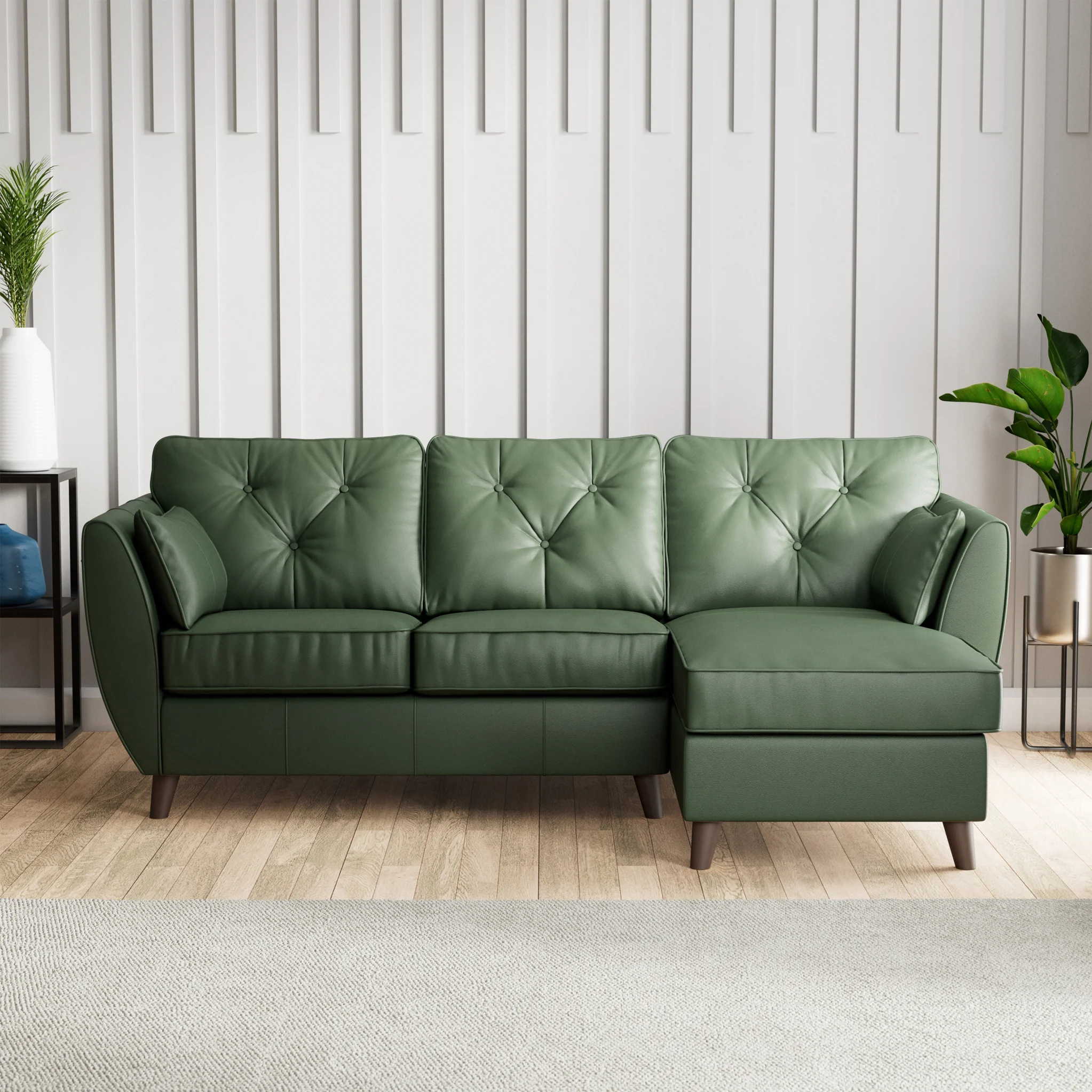 Edison Leather Chaise Sofa - Image 43