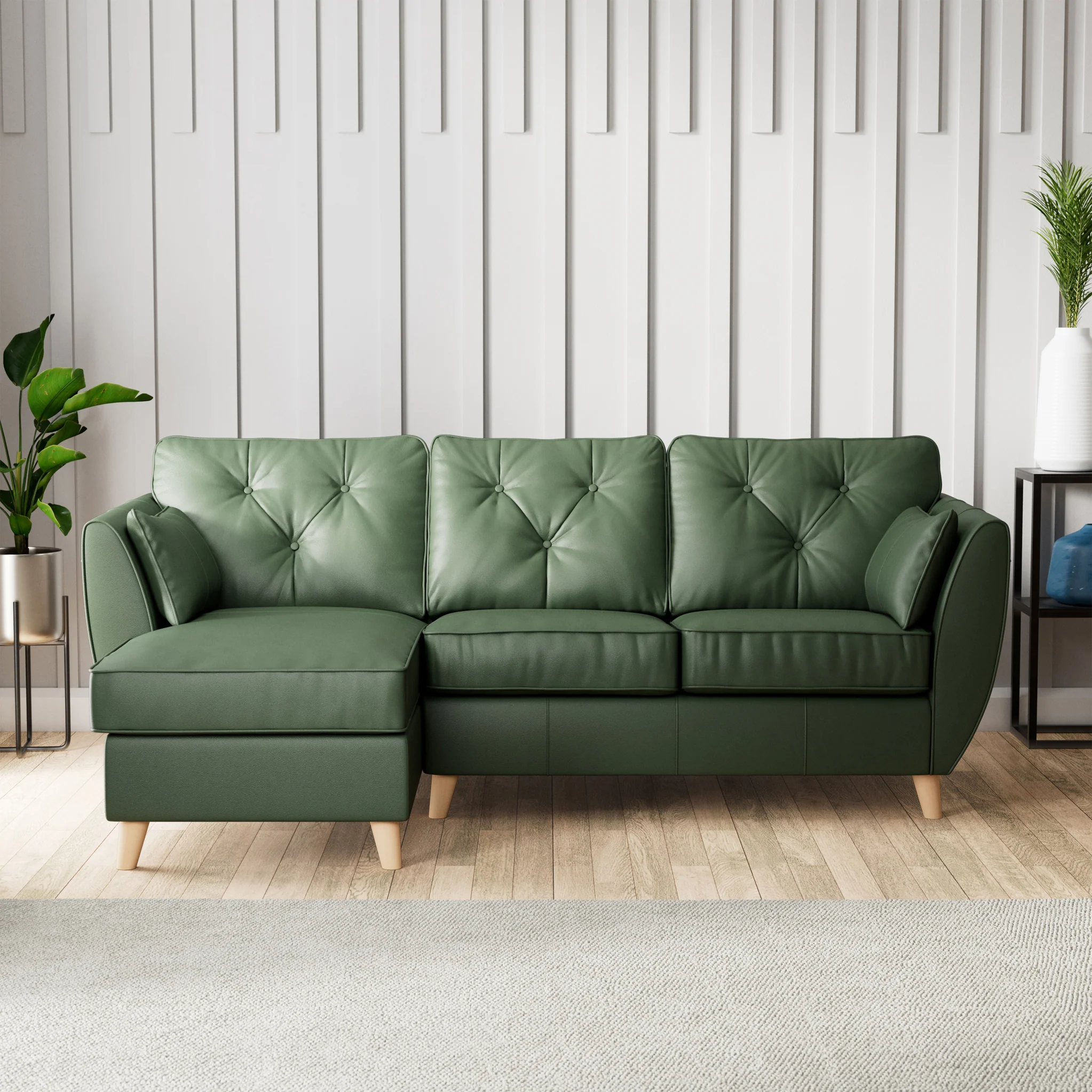 Edison Leather Chaise Sofa - Image 47