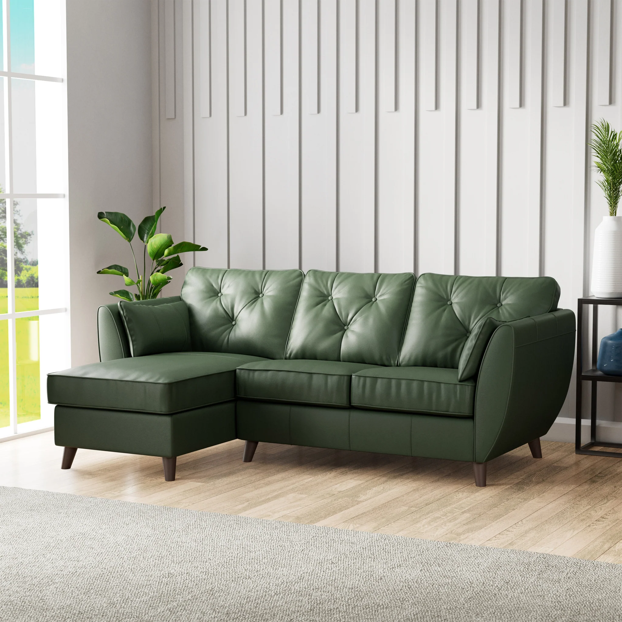 Edison Leather Chaise Sofa - Image 50