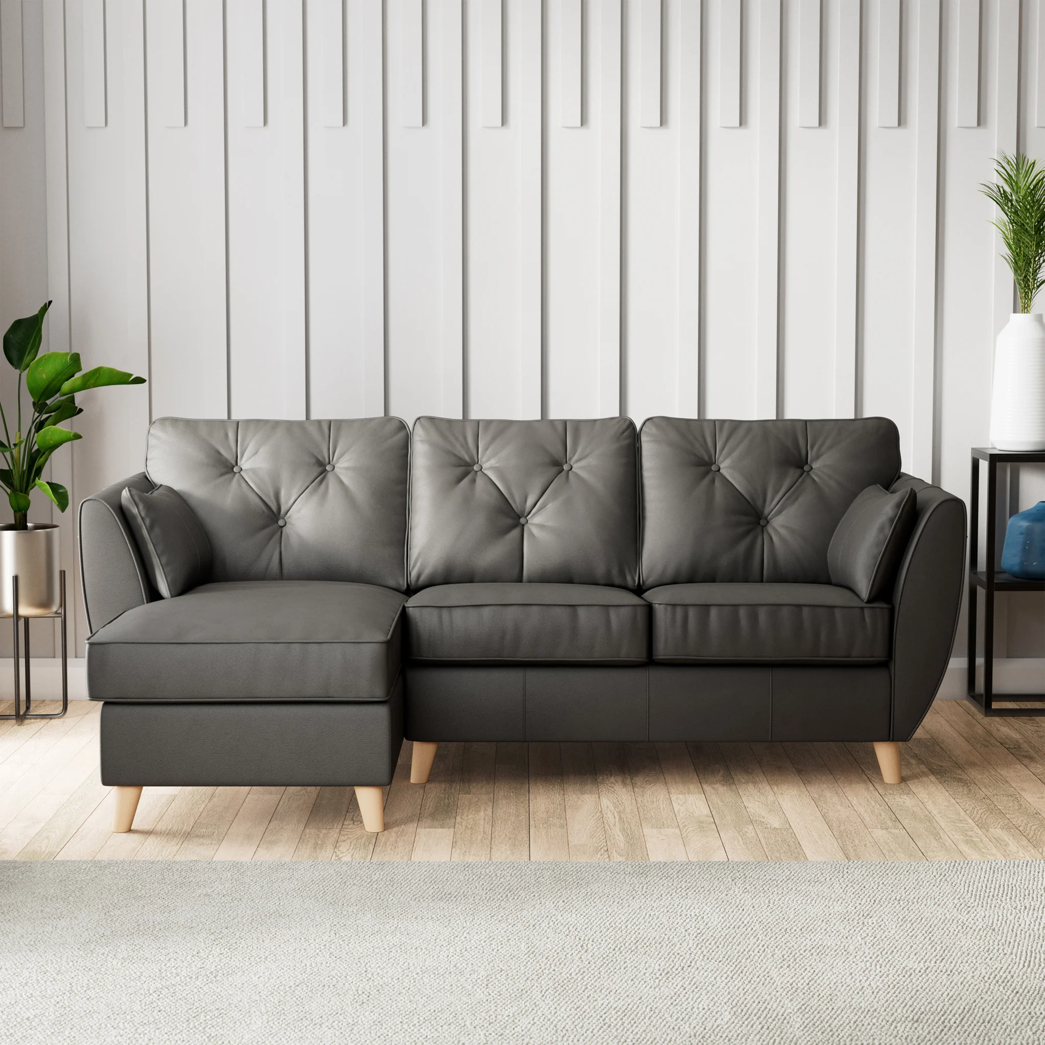 Edison Leather Chaise Sofa - Image 65
