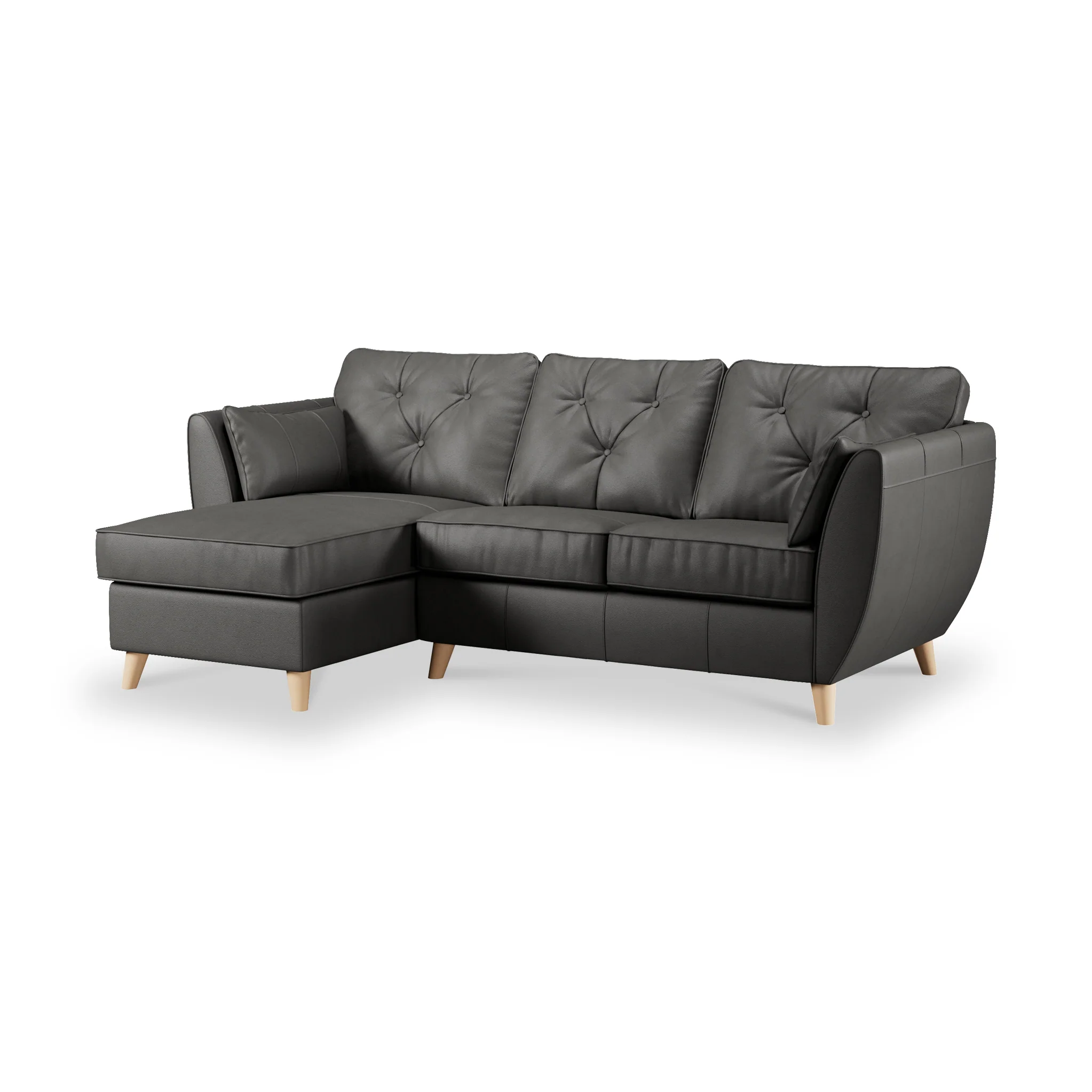 Edison Leather Chaise Sofa - Image 66
