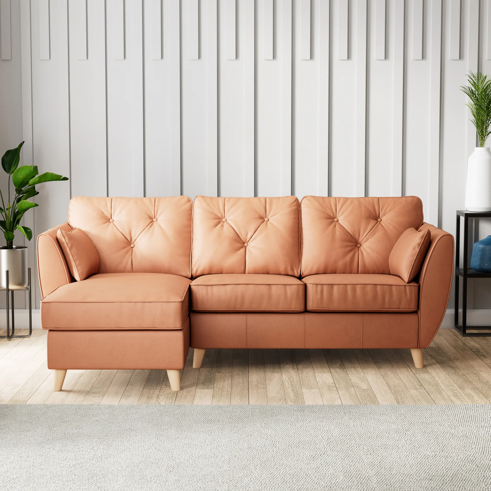 Edison Leather Chaise Sofa - Image 83