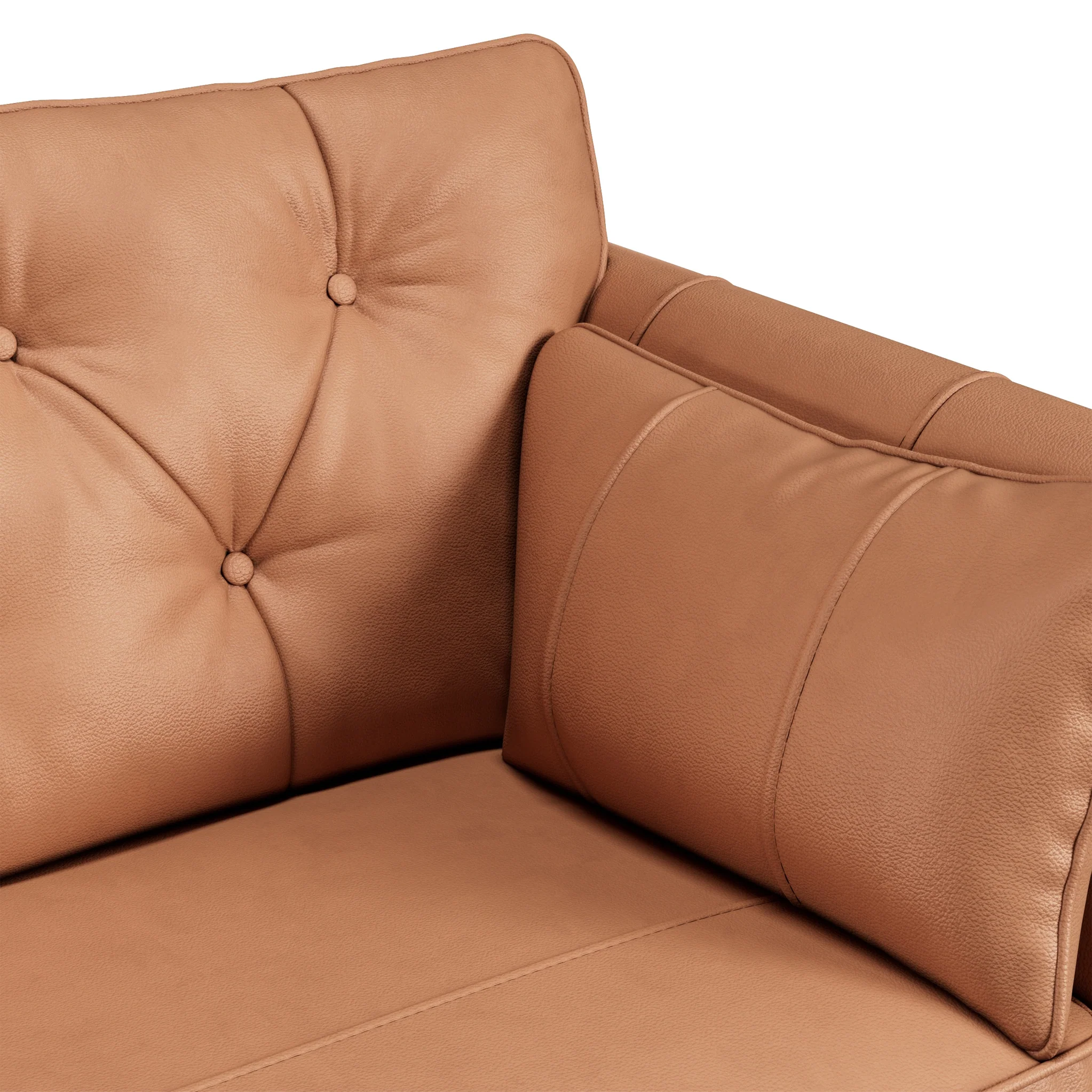Edison Leather Chaise Sofa - Image 89