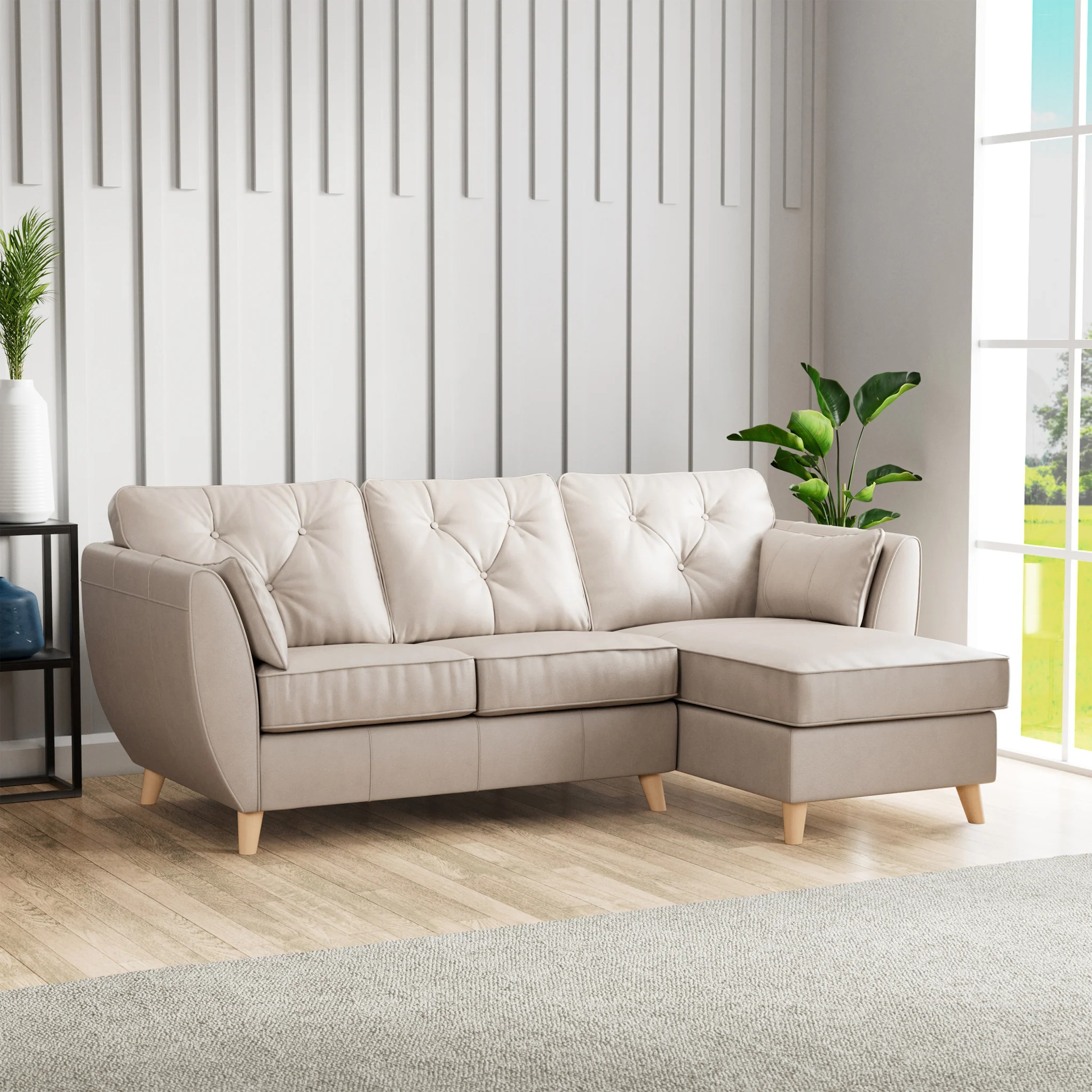 Edison Leather Chaise Sofa - Image 92