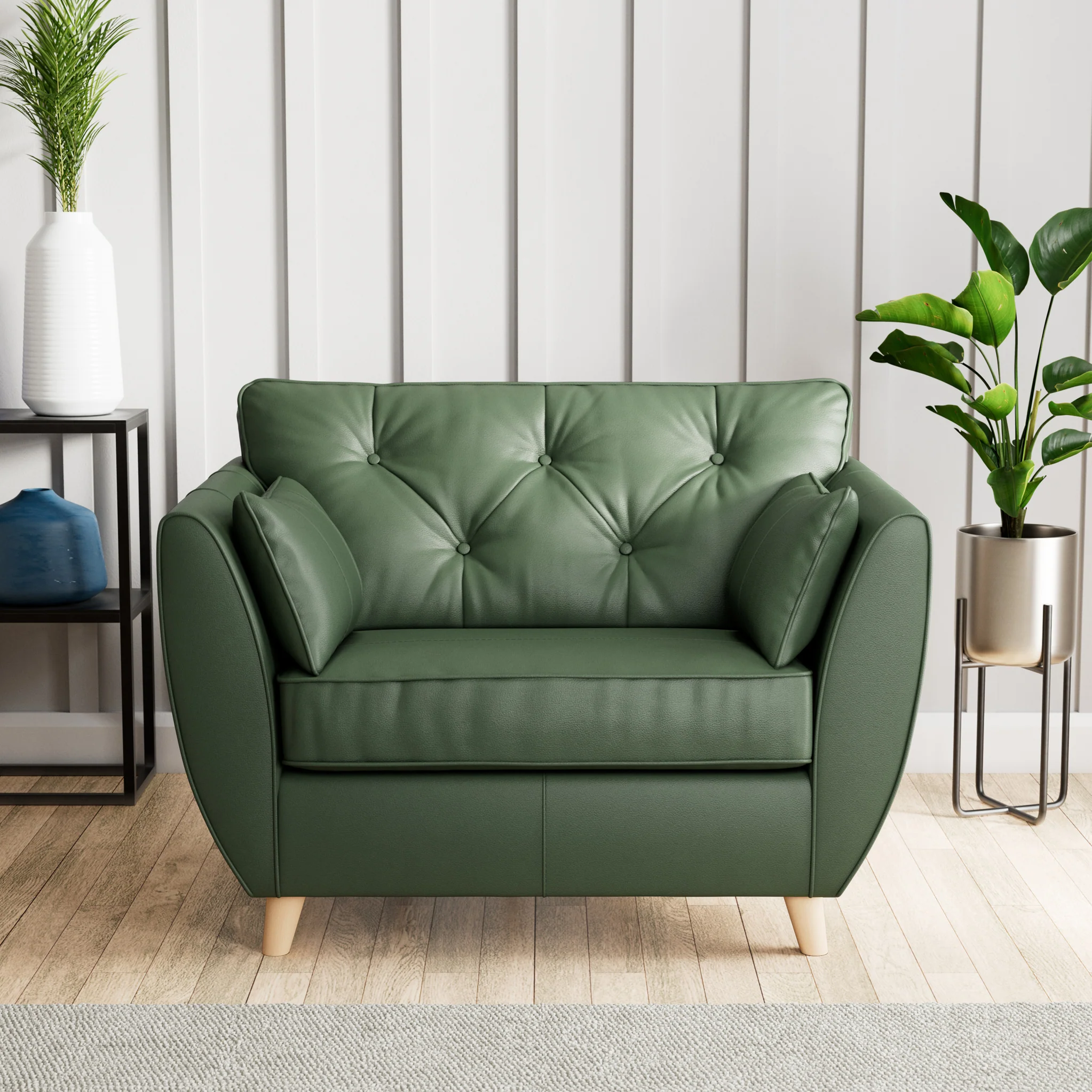 Edison Leather Snuggler Chair - Image 10