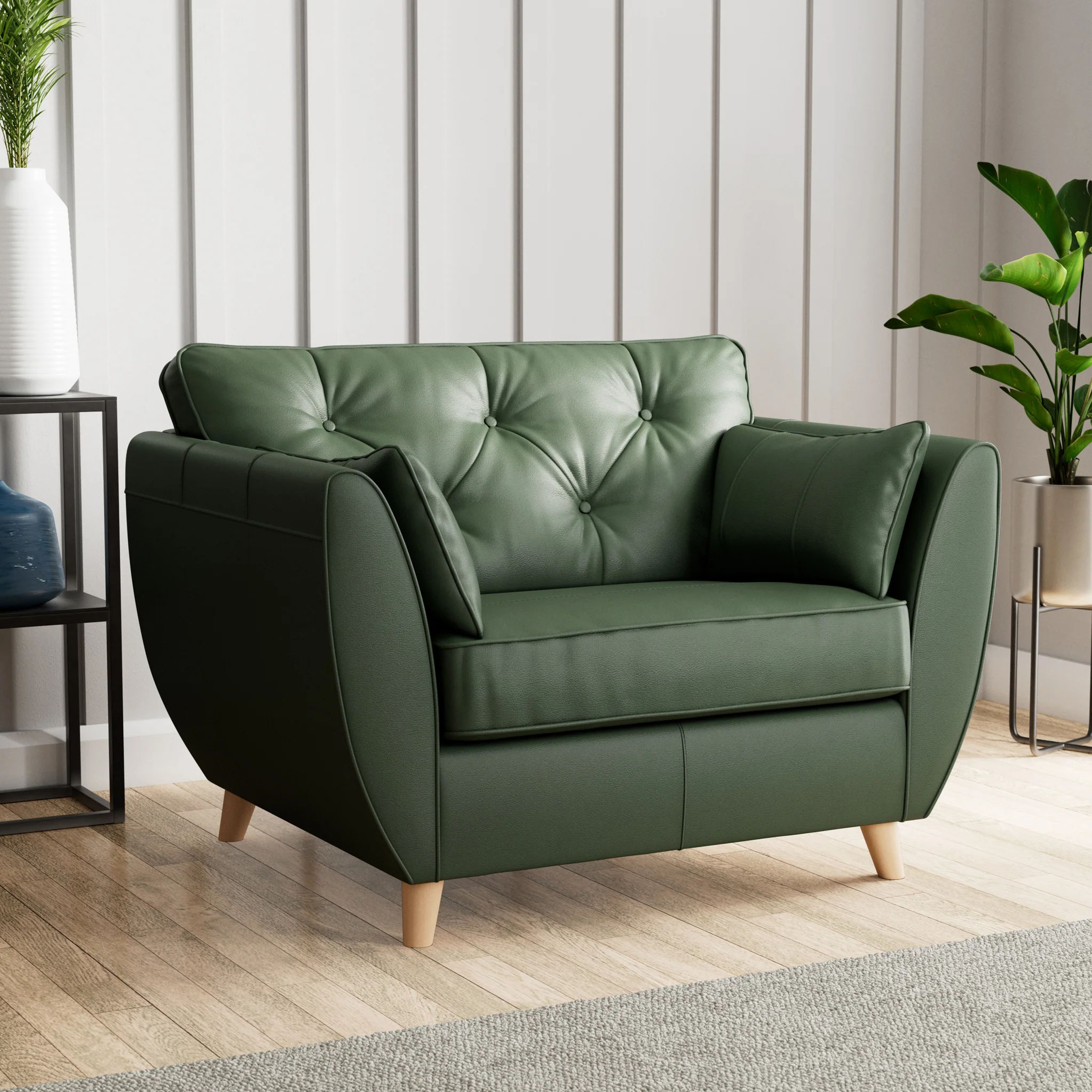 Edison Leather Snuggler Chair - Image 11