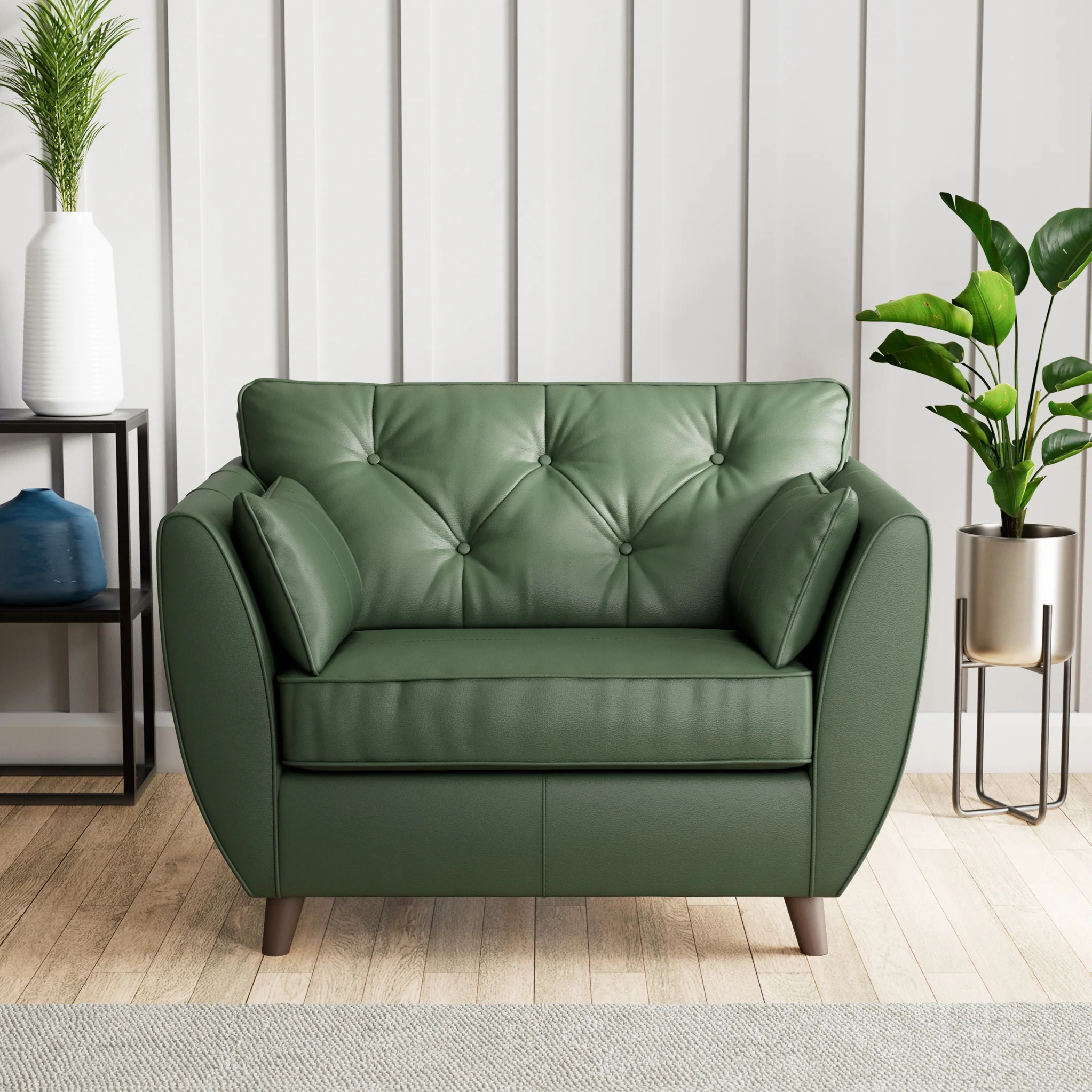 Edison Leather Snuggler Chair - Image 14