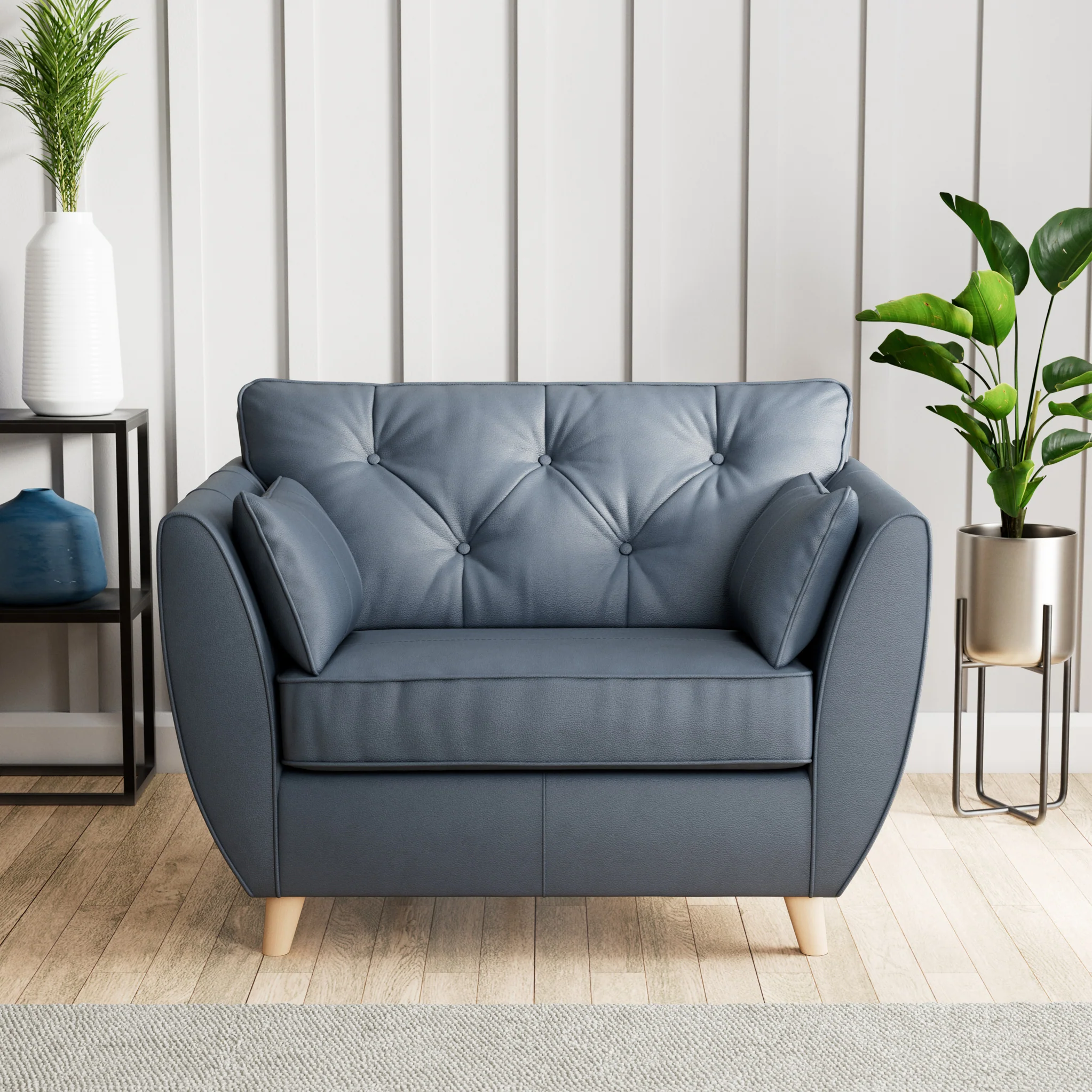 Edison Leather Snuggler Chair - Image 18