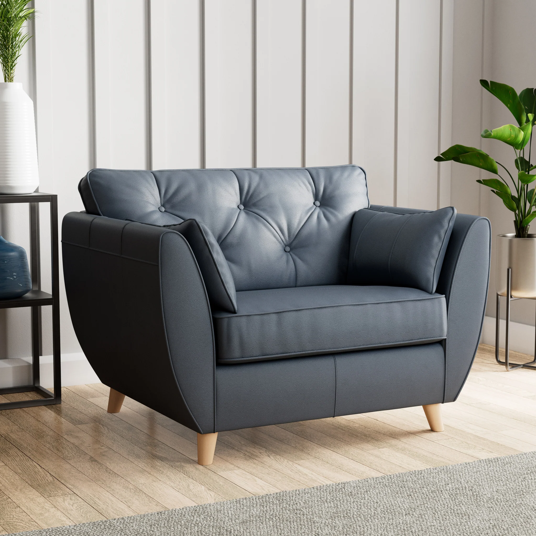 Edison Leather Snuggler Chair - Image 19