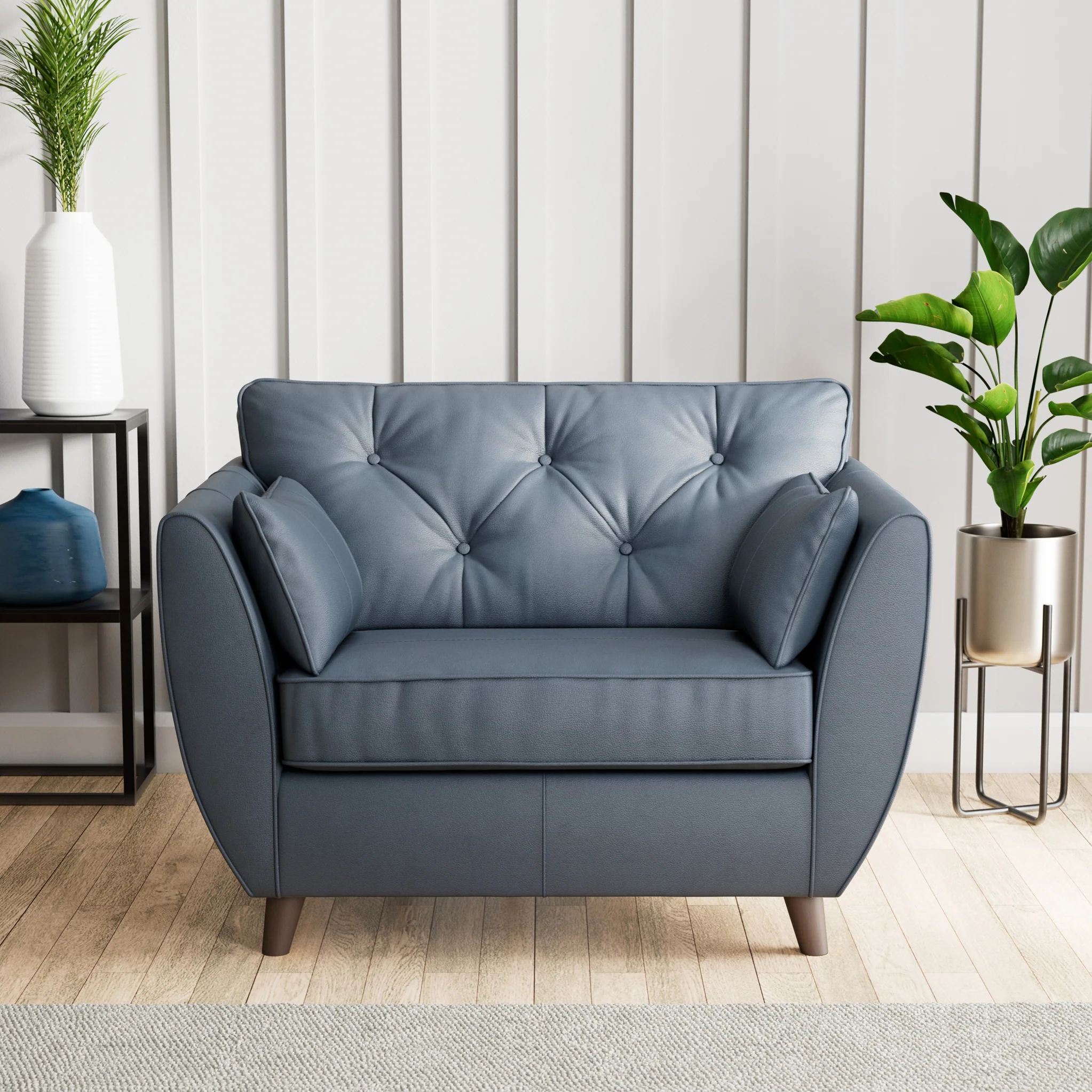 Edison Leather Snuggler Chair - Image 22