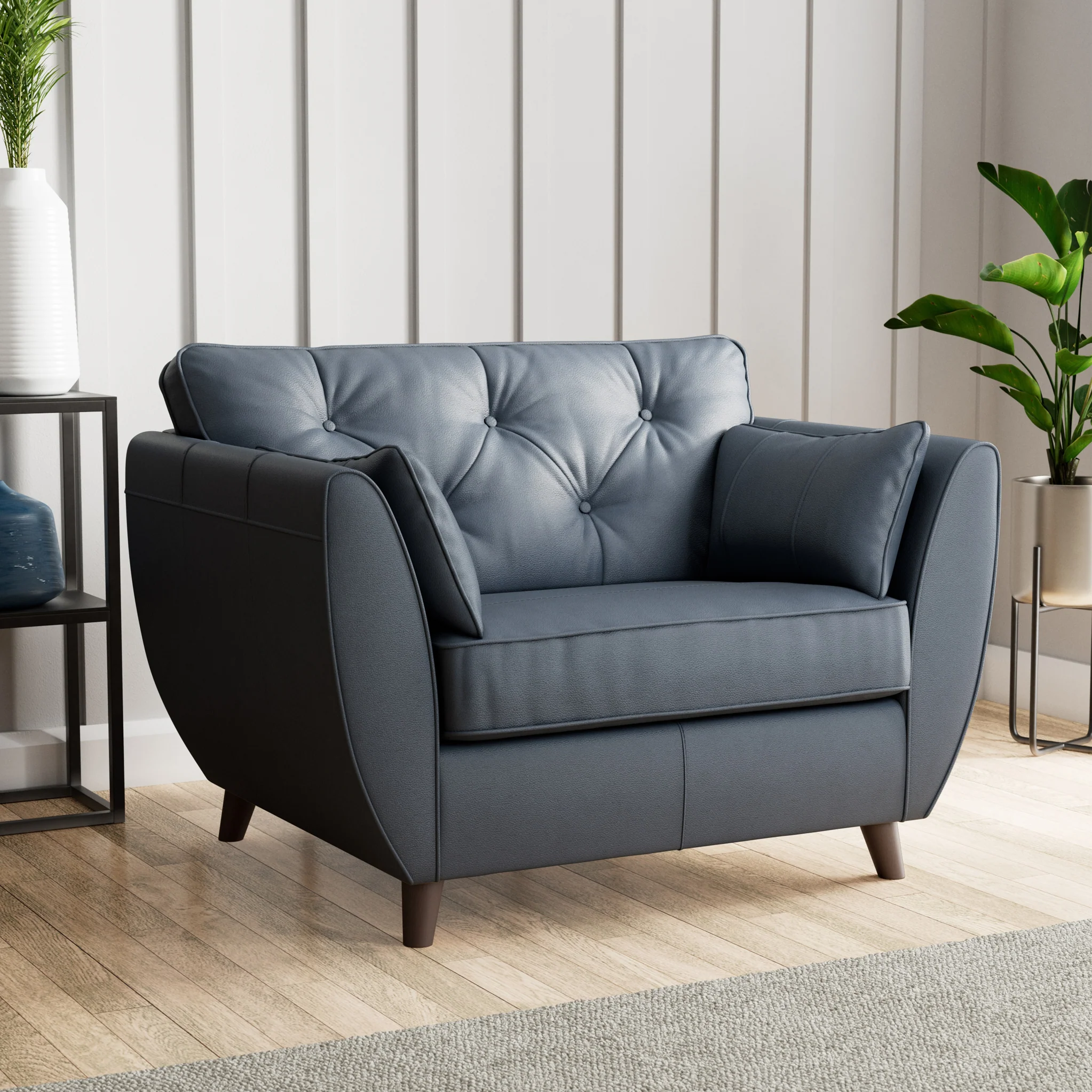 Edison Leather Snuggler Chair - Image 23