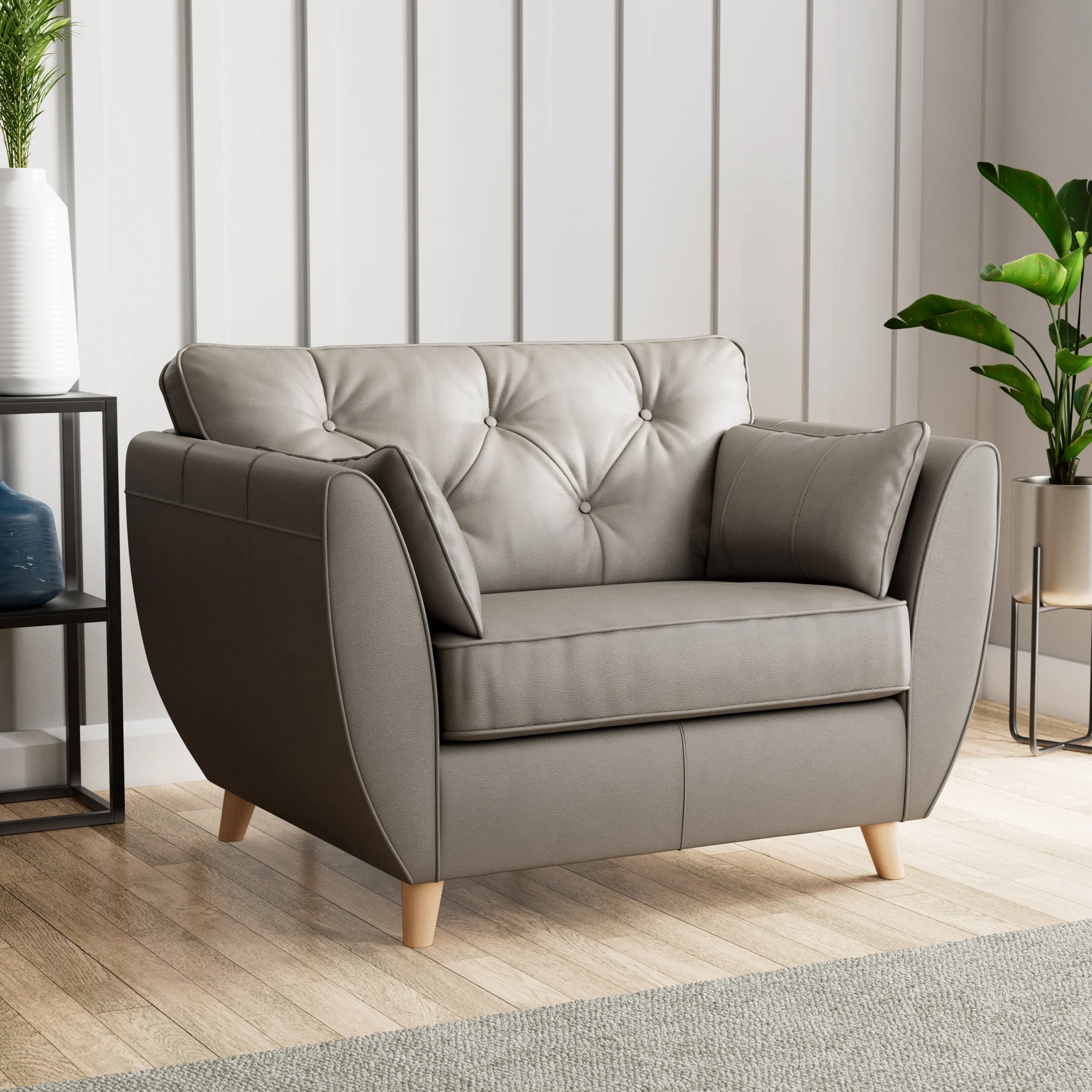 Edison Leather Snuggler Chair - Image 27