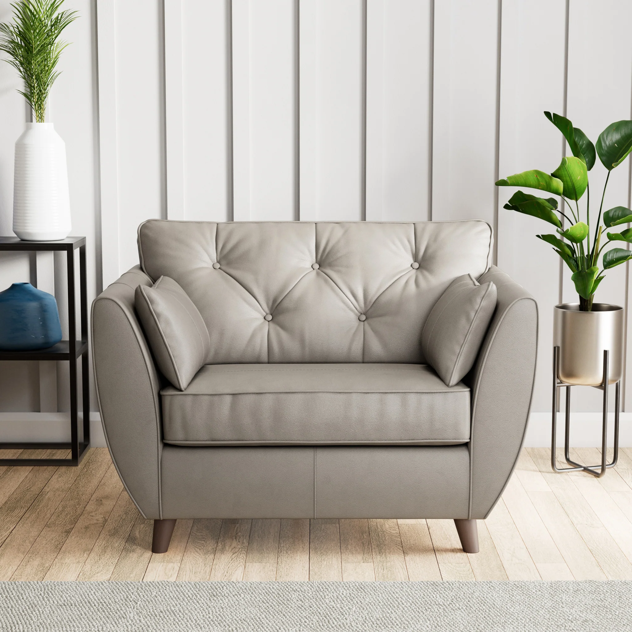 Edison Leather Snuggler Chair - Image 30