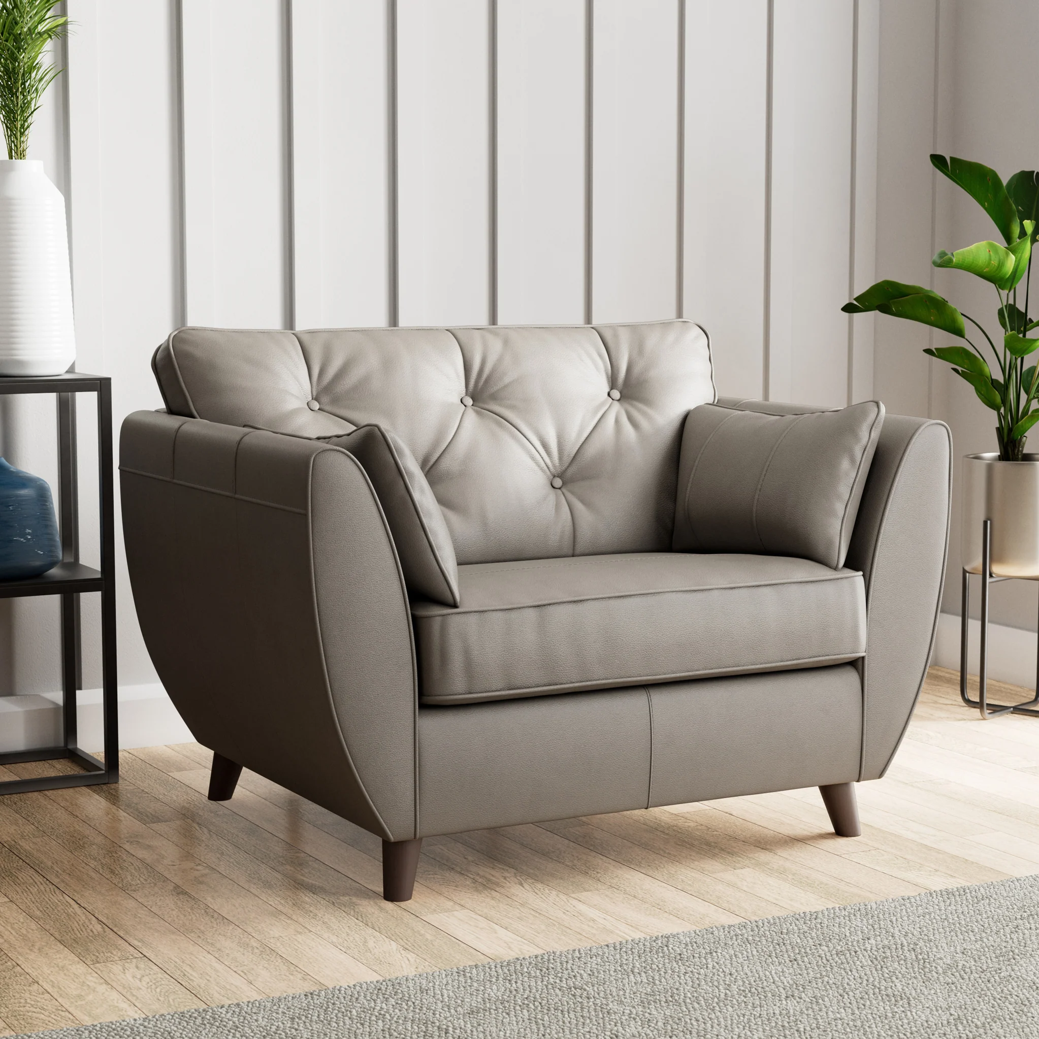Edison Leather Snuggler Chair - Image 31