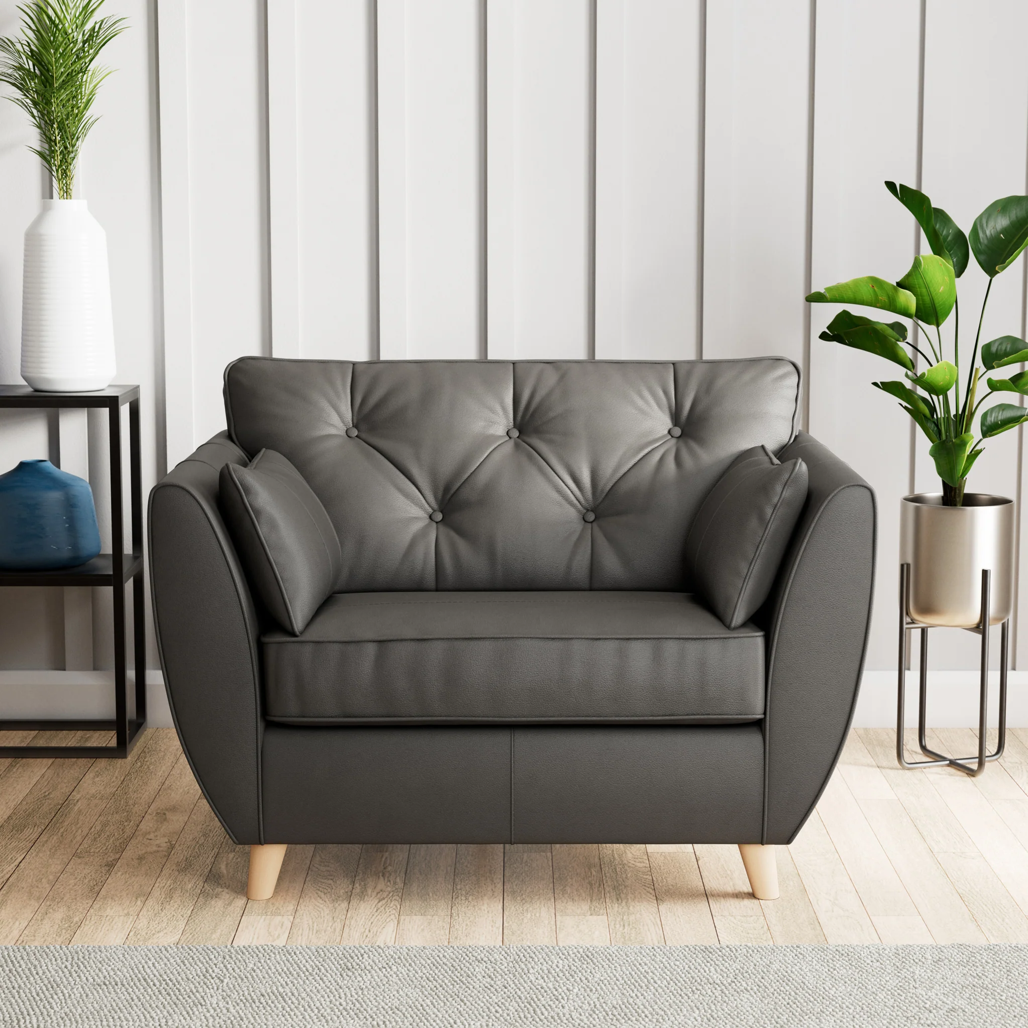 Edison Leather Snuggler Chair - Image 34