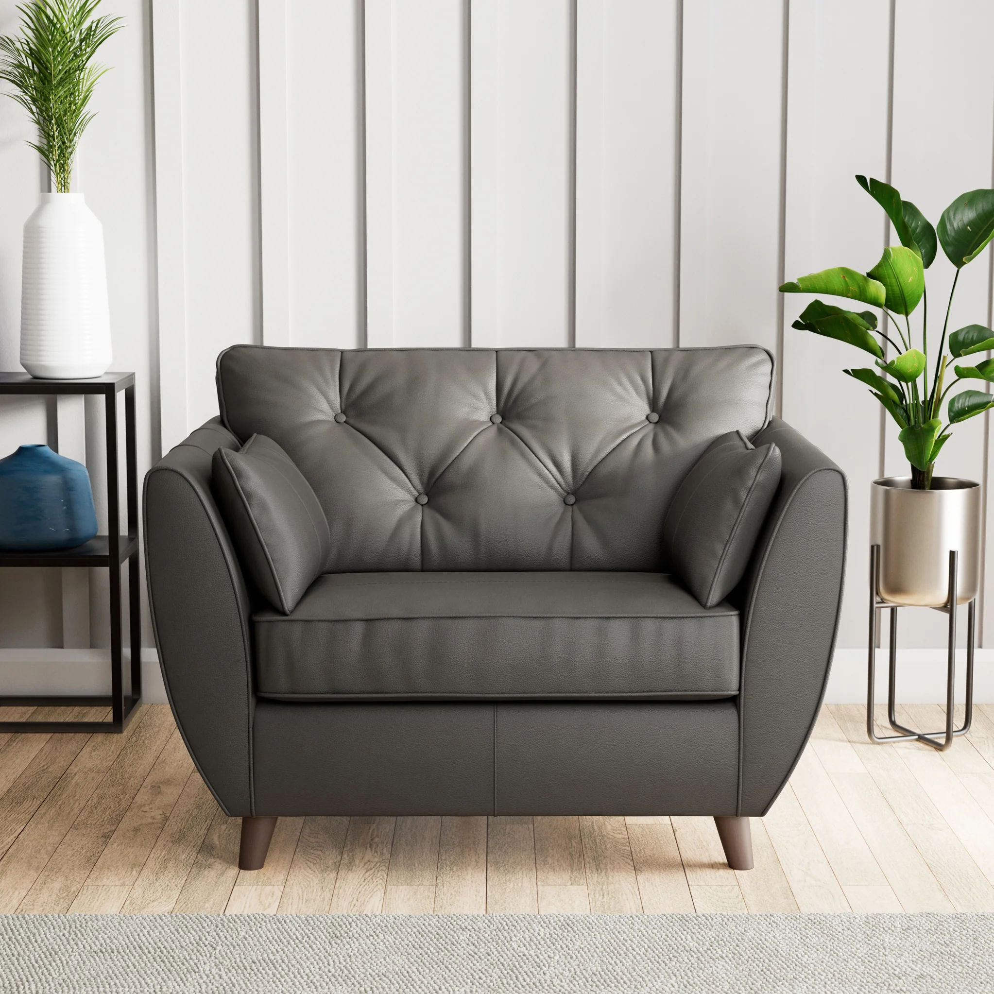 Edison Leather Snuggler Chair - Image 38