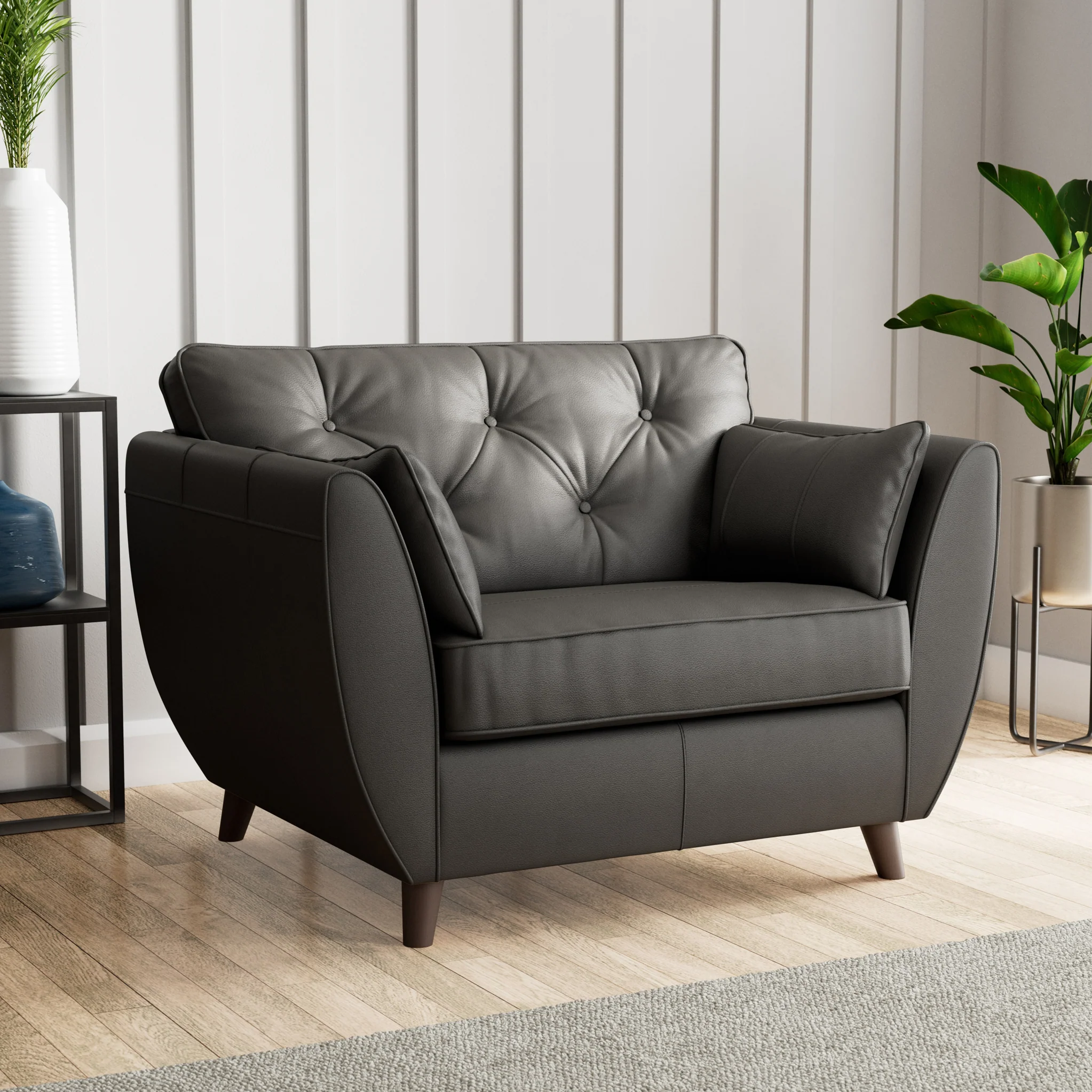 Edison Leather Snuggler Chair - Image 39