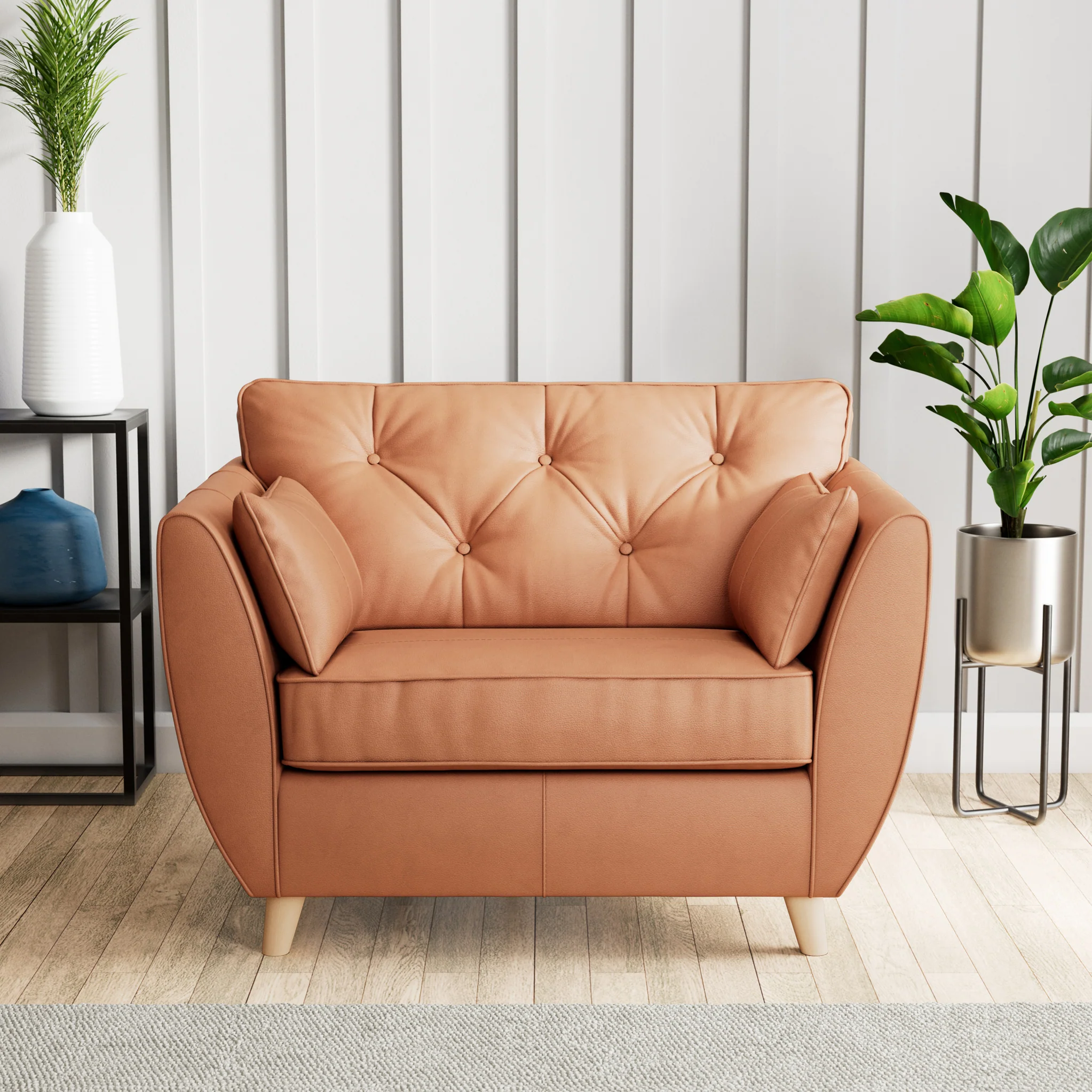 Edison Leather Snuggler Chair - Image 42