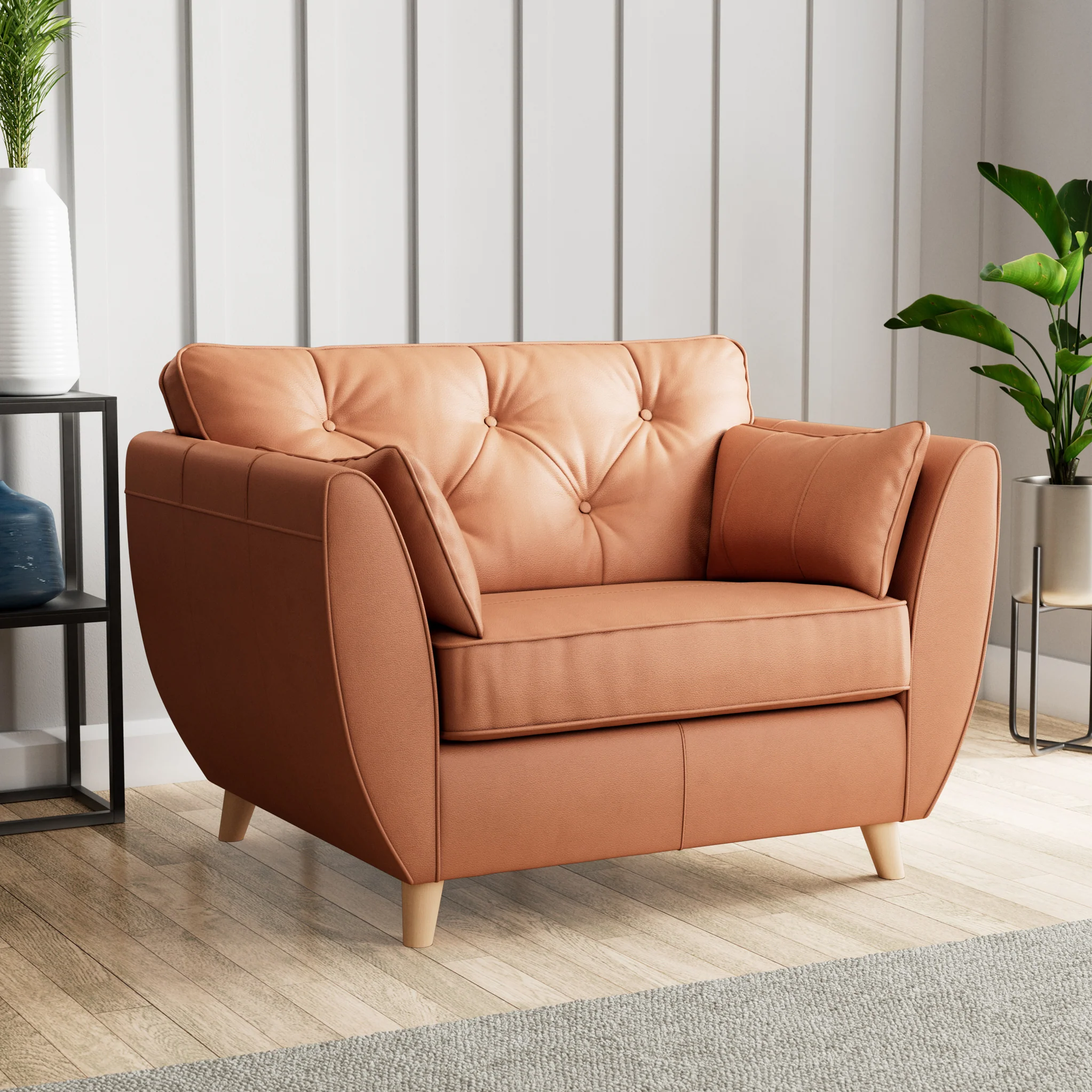 Edison Leather Snuggler Chair - Image 43
