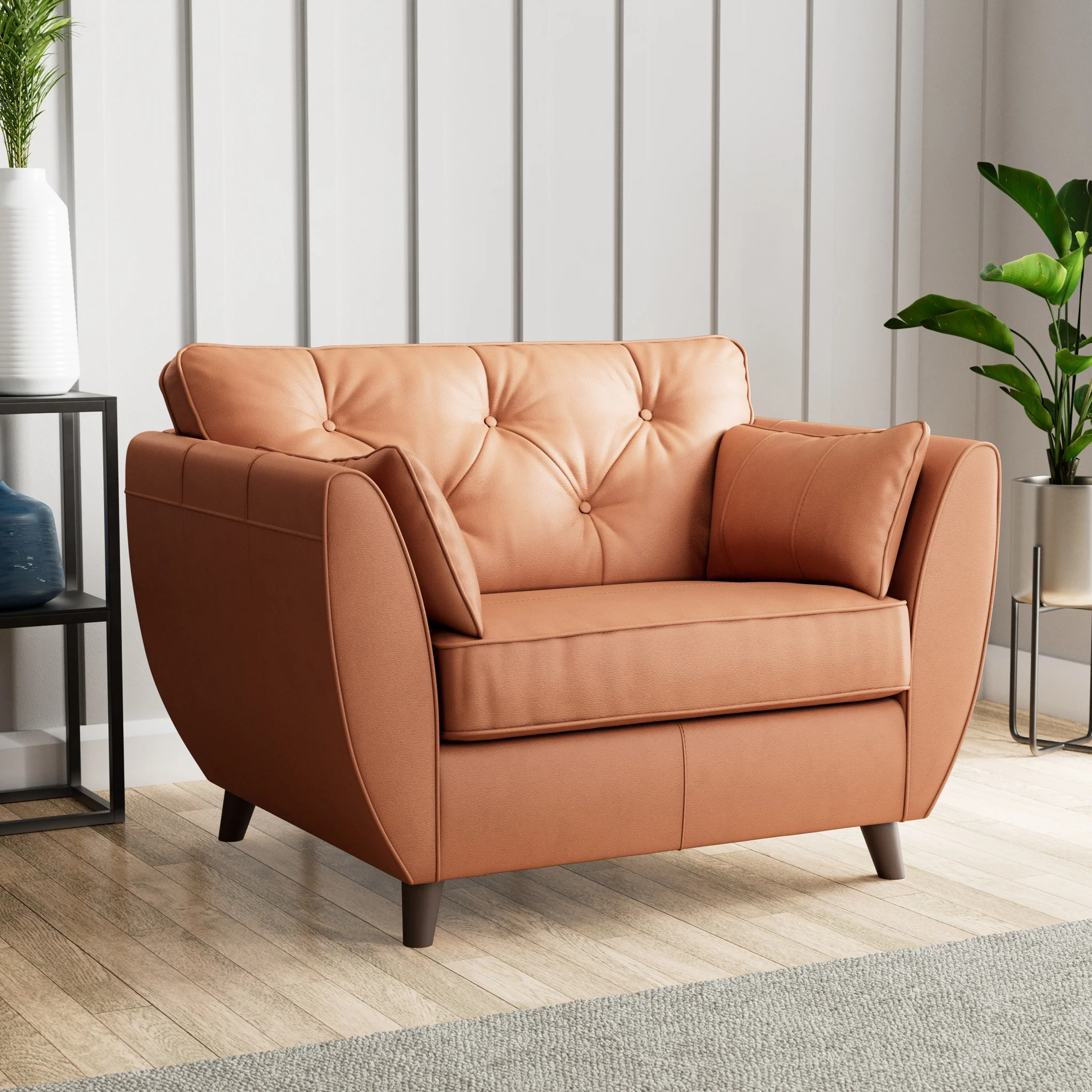 Edison Leather Snuggler Chair - Image 46
