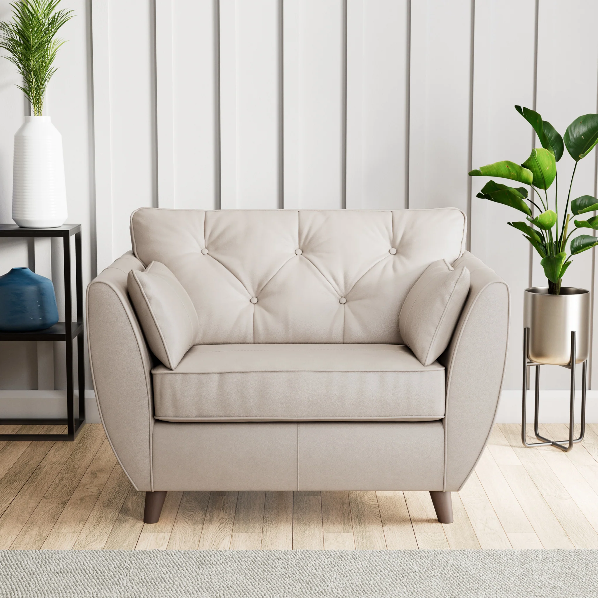 Edison Leather Snuggler Chair - Image 6