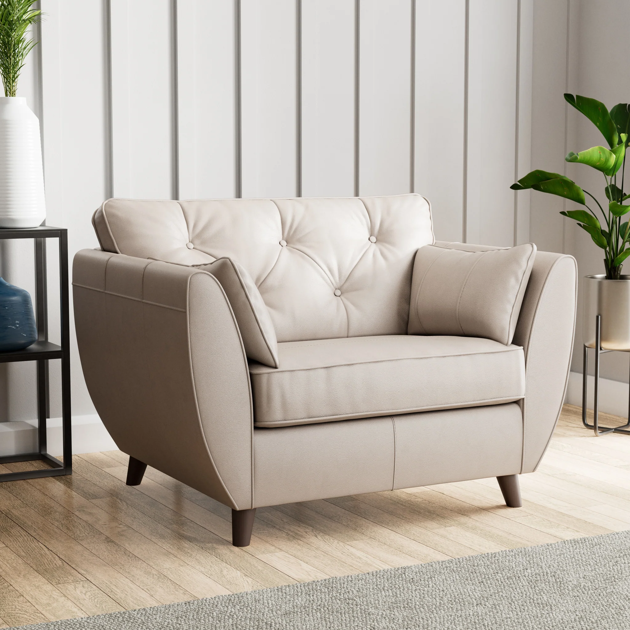 Edison Leather Snuggler Chair - Image 7