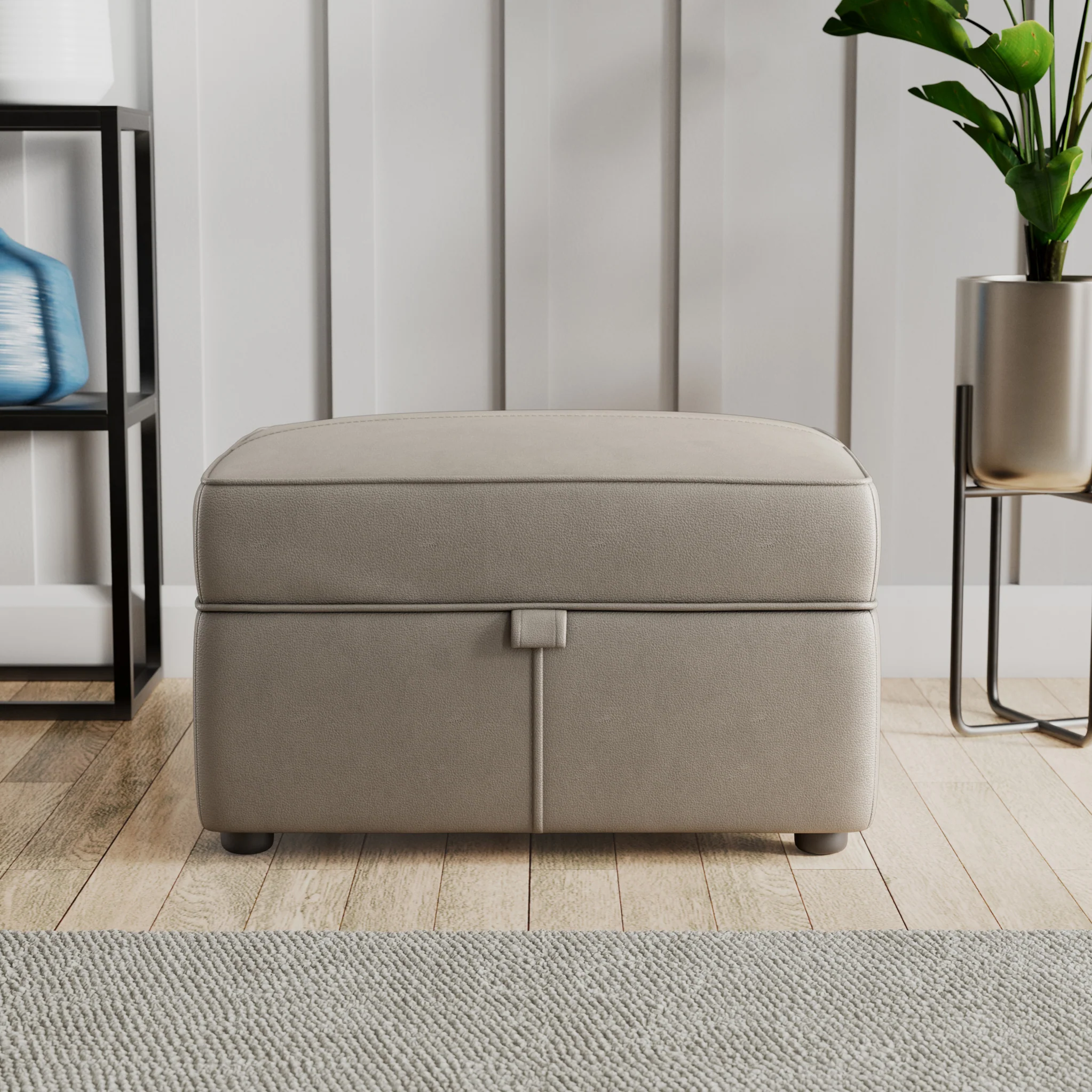 Edison Leather Storage Footstool - Image 10