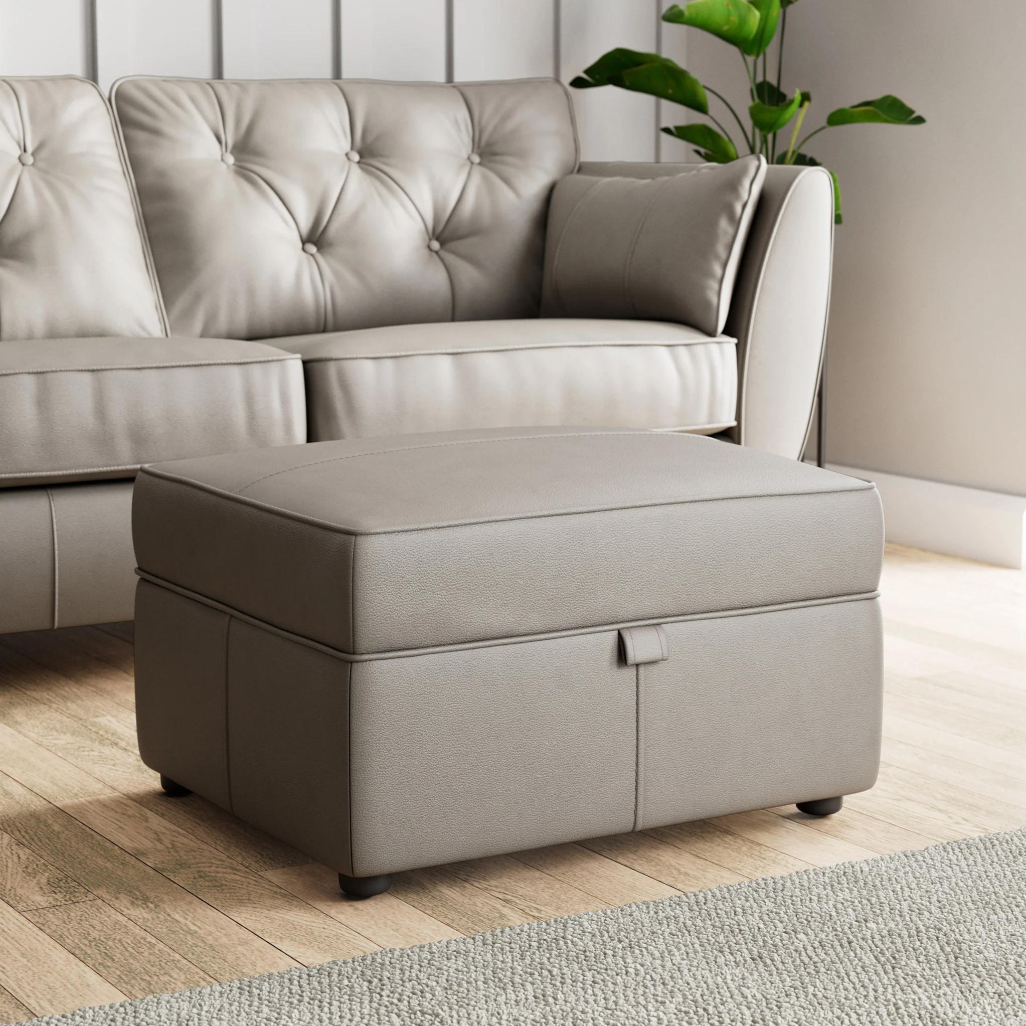 Edison Leather Storage Footstool - Image 11