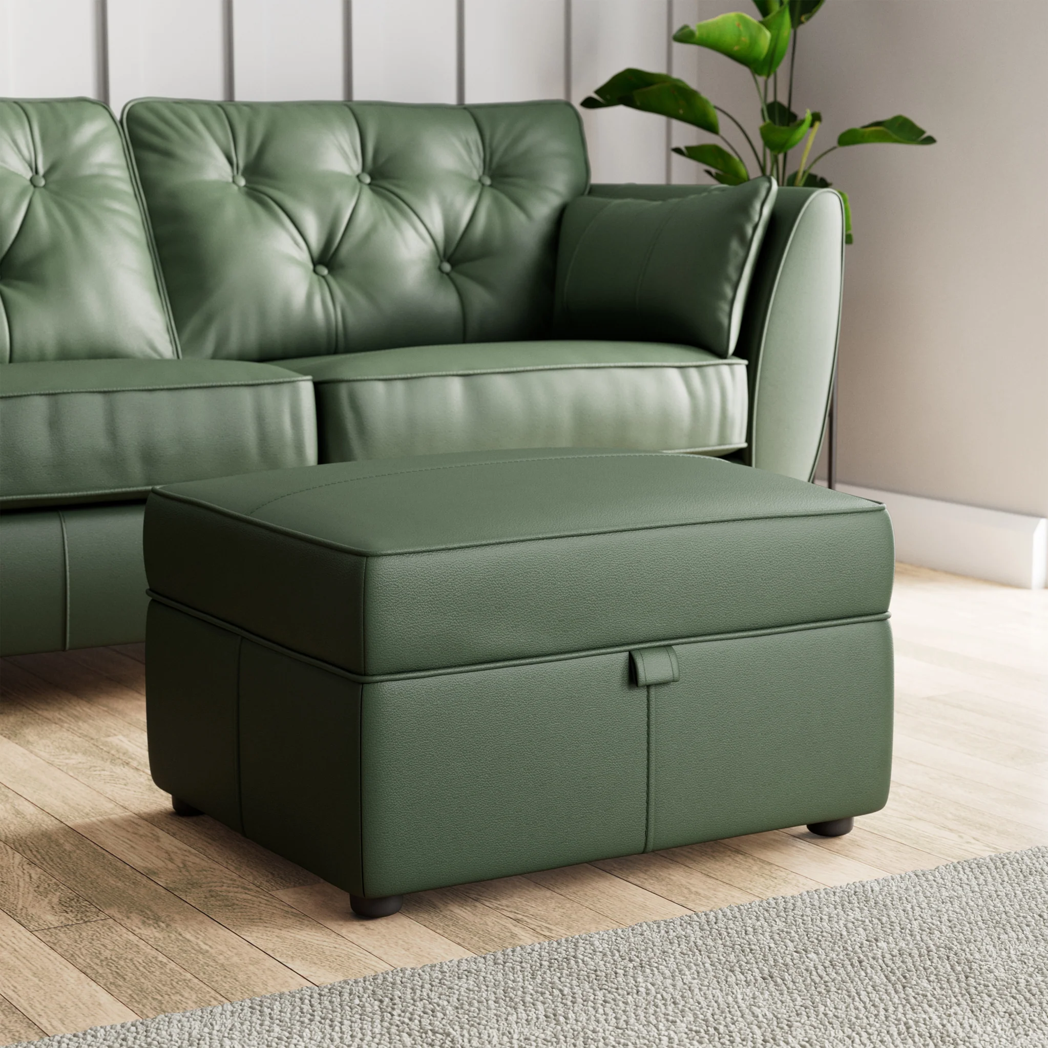 Edison Leather Storage Footstool - Image 17