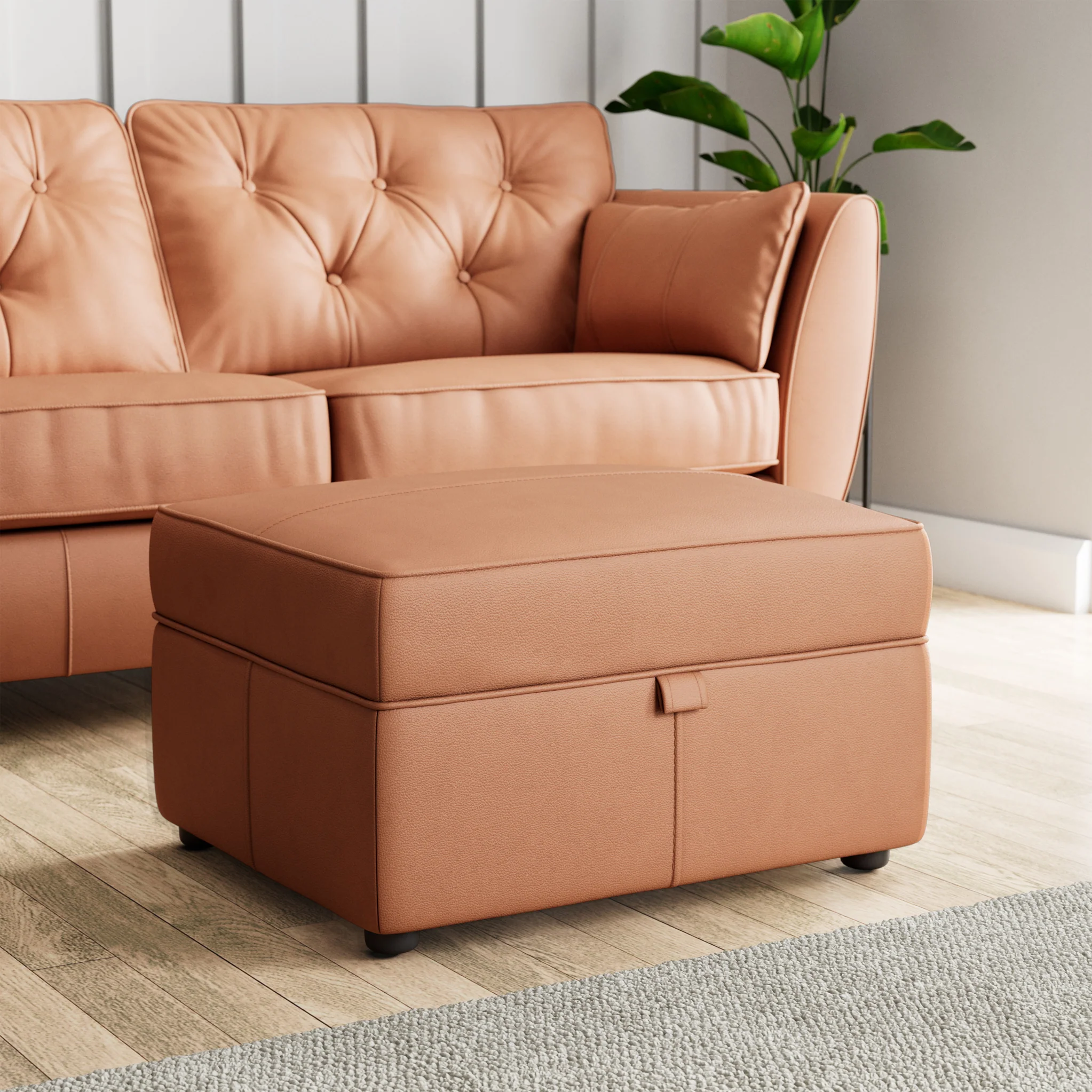 Edison Leather Storage Footstool - Image 24