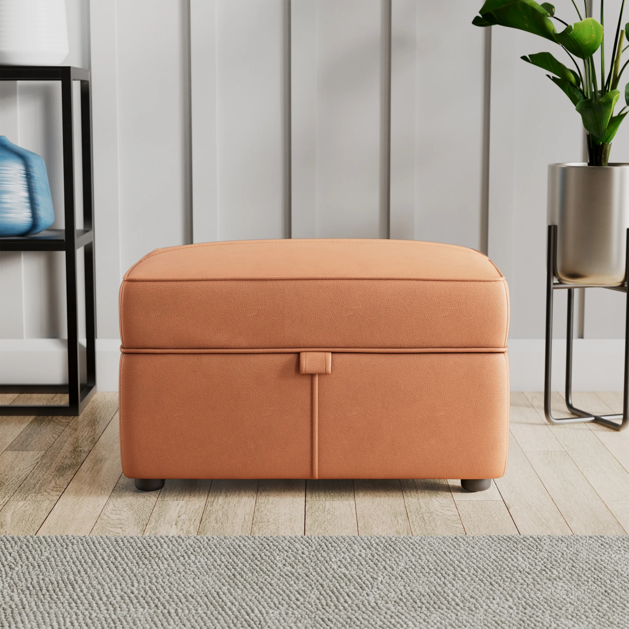 Edison Leather Storage Footstool - Image 25